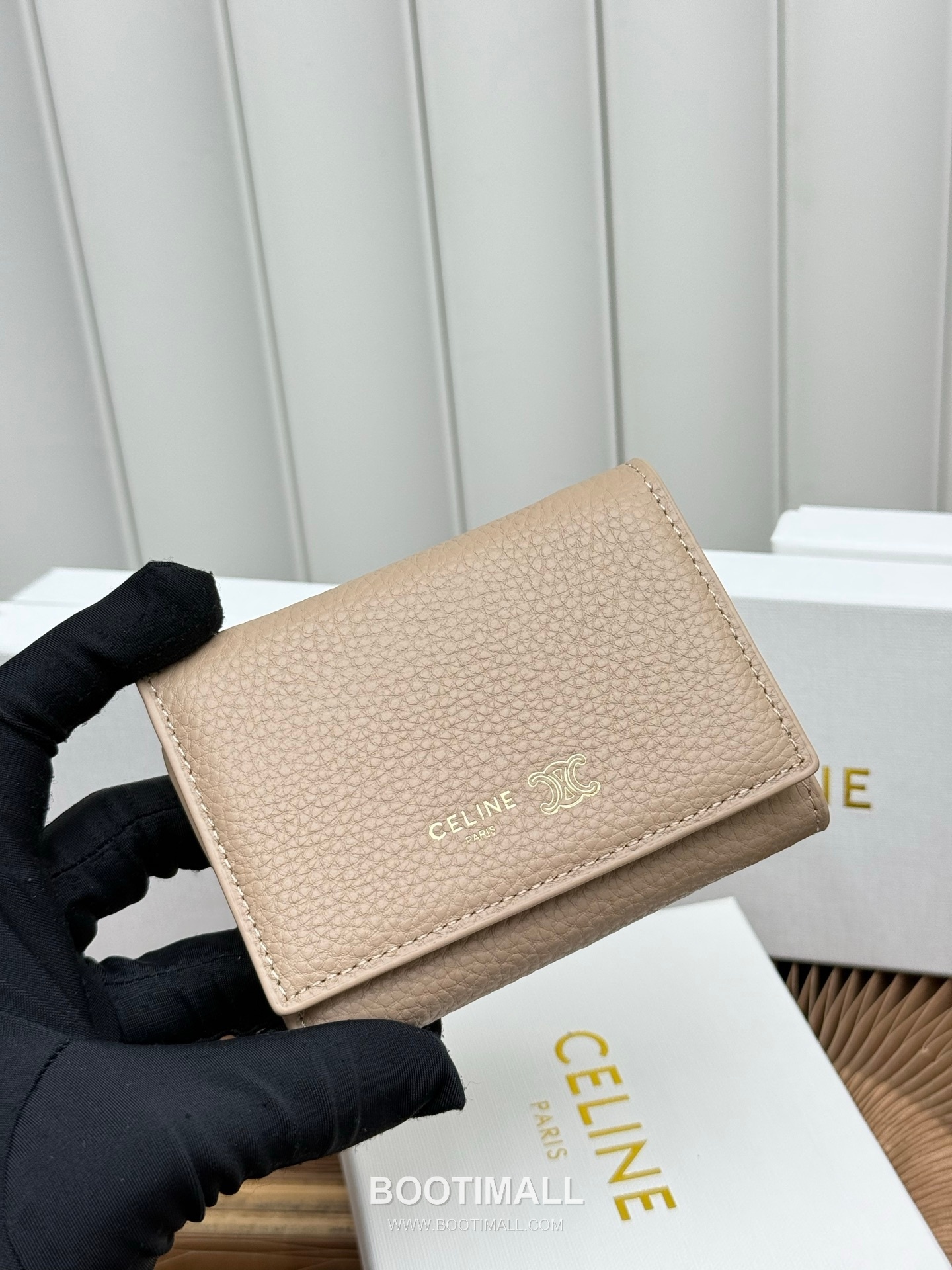 Celine Grained Calfskin Small Wallet 셀린느 그레인드 카프스킨 스몰 반지갑 L100654 10.5cm 2