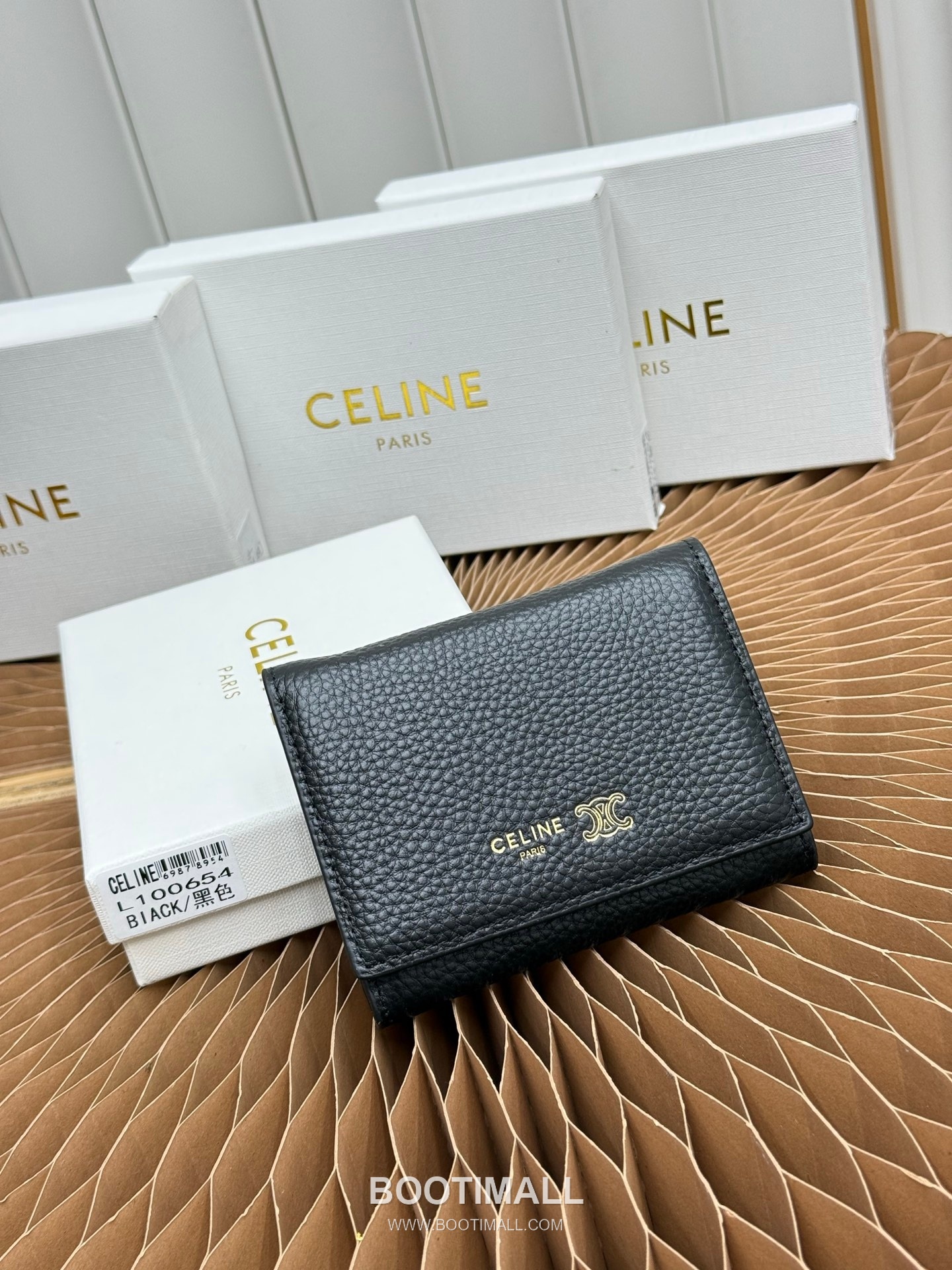 Celine Grained Calfskin Small Wallet 셀린느 그레인드 카프스킨 스몰 반지갑 L100654 10.5cm 1