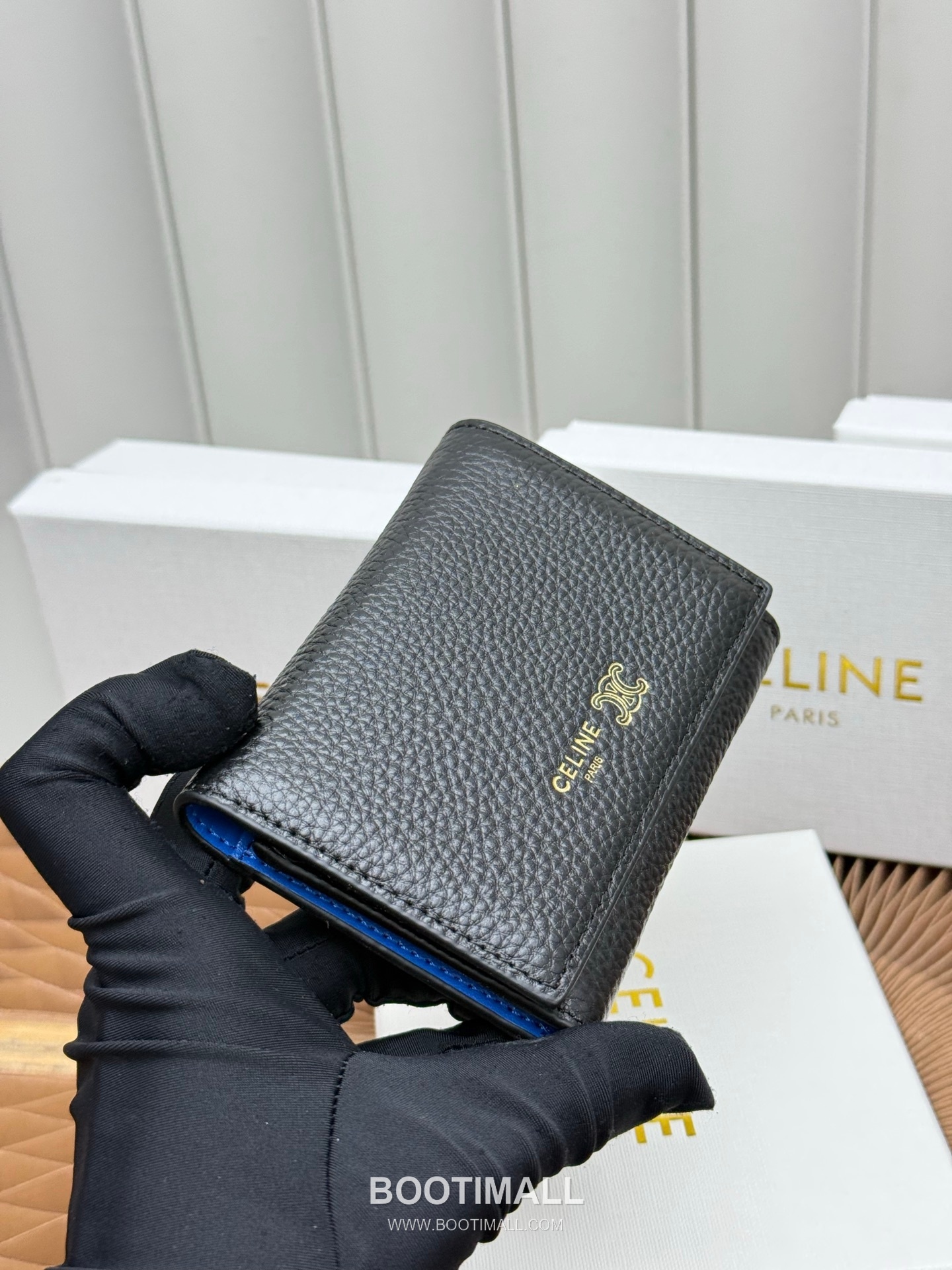 Celine Grained Calfskin Small Wallet 셀린느 그레인드 카프스킨 스몰 반지갑 L100654 10.5cm 3