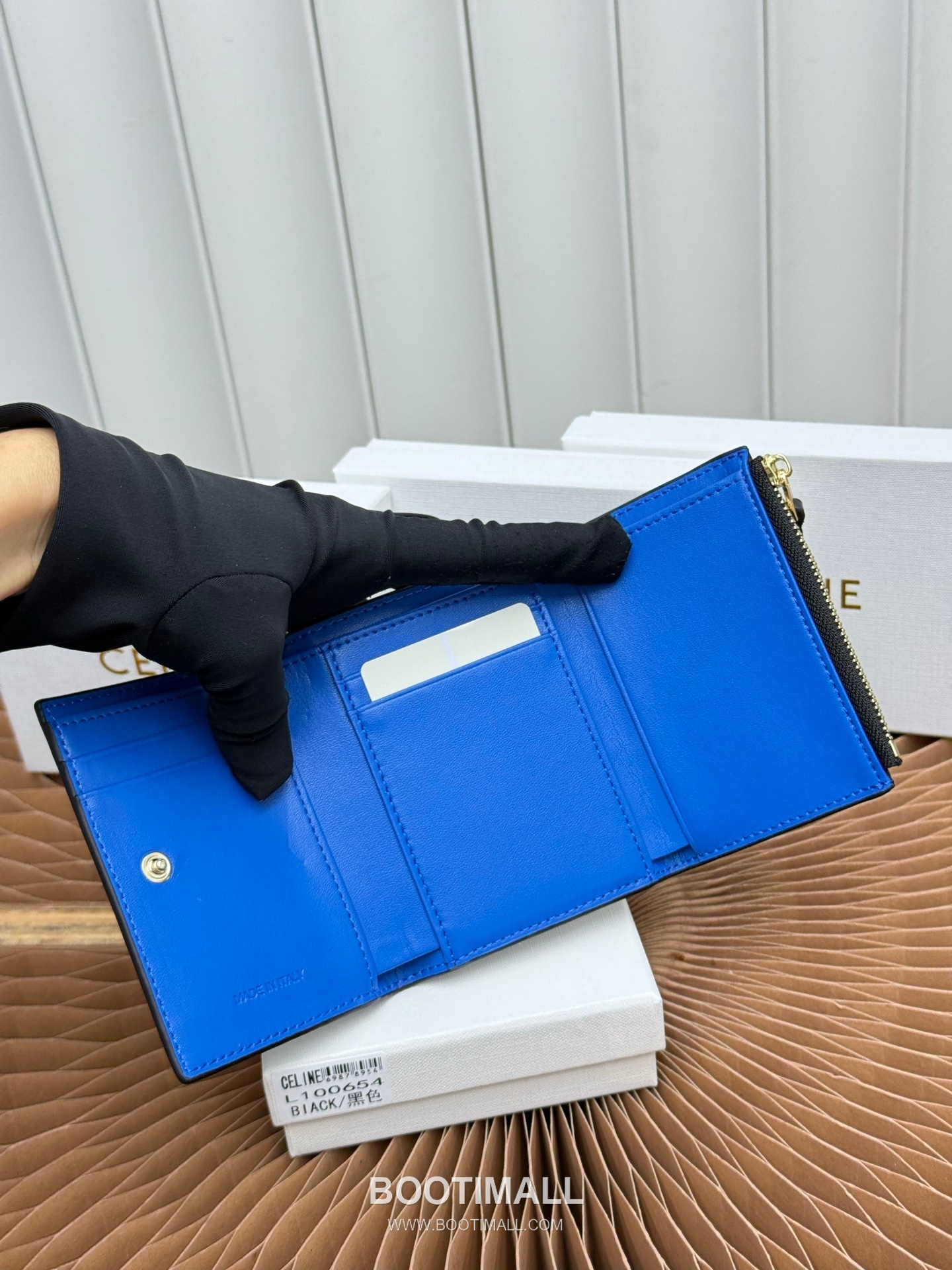 Celine Grained Calfskin Small Wallet 셀린느 그레인드 카프스킨 스몰 반지갑 L100654 10.5cm 7