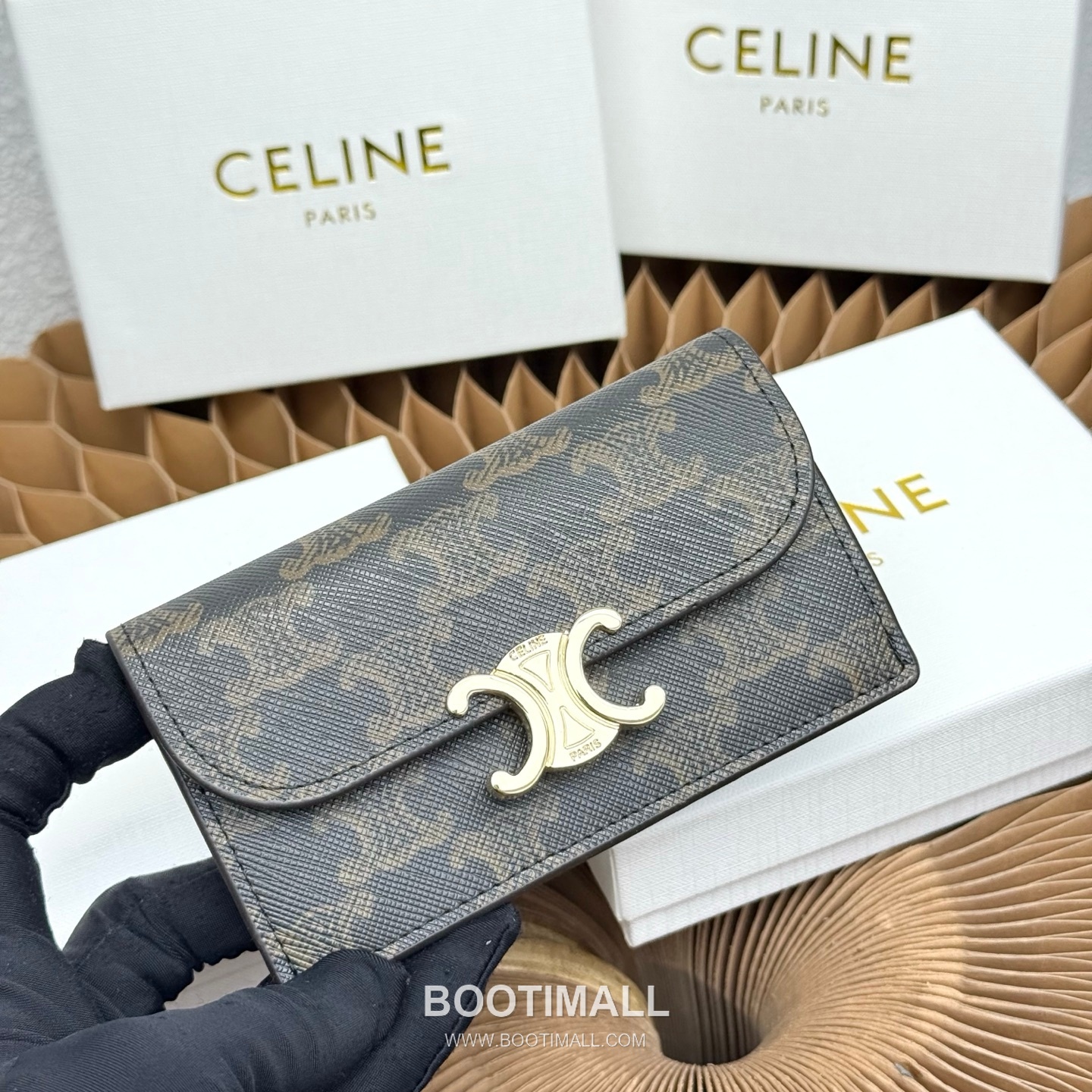 Celine Triomphe Flap Long Card Holder 셀린느 트리옹프 플랩 롱 카드홀더 10073 13cm 2