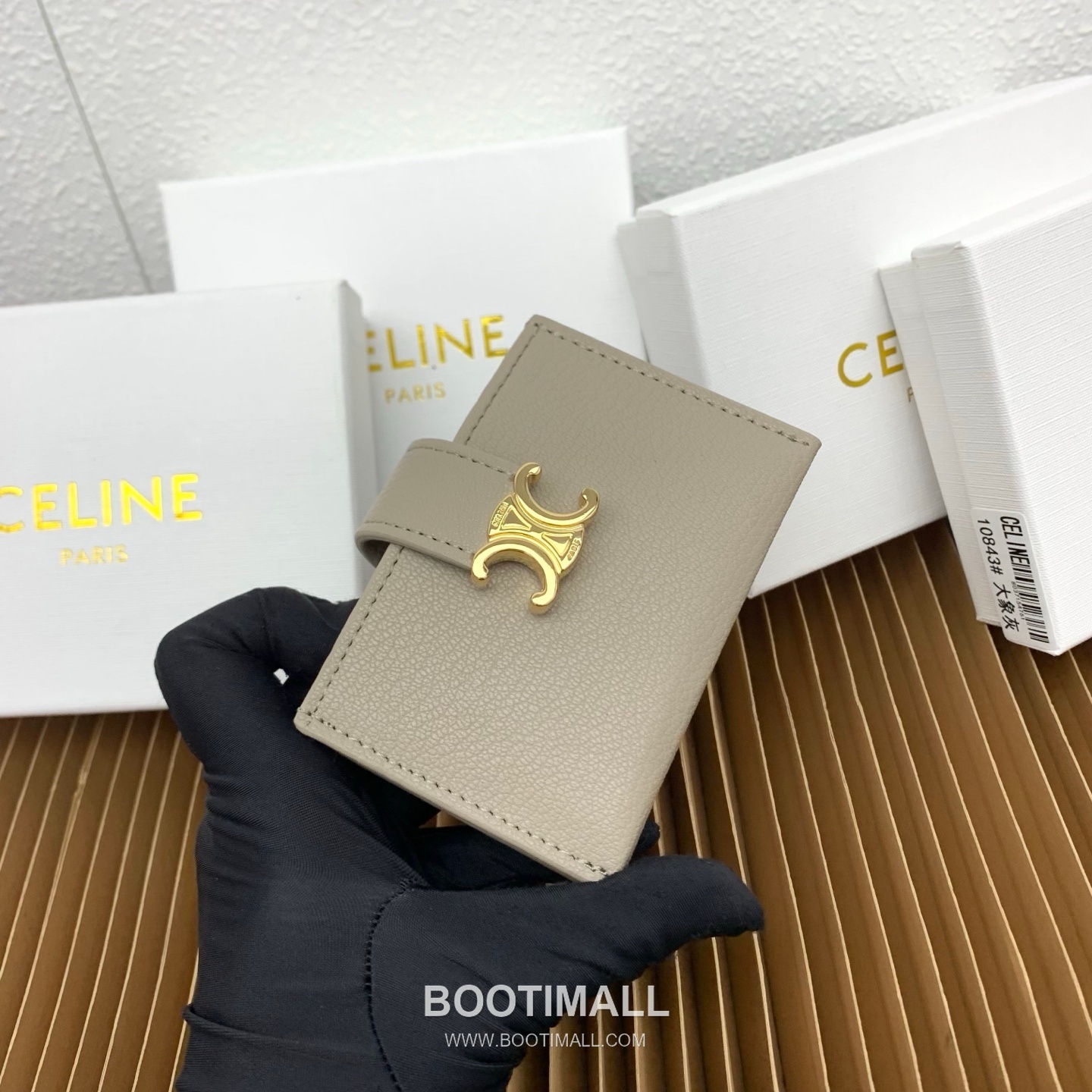 Celine Triomphe Accordion Grained Calfskin Card Holder 셀린느 트리옹프 아코디언 그레인드 카프스킨 카드홀더 10843 11cm 2