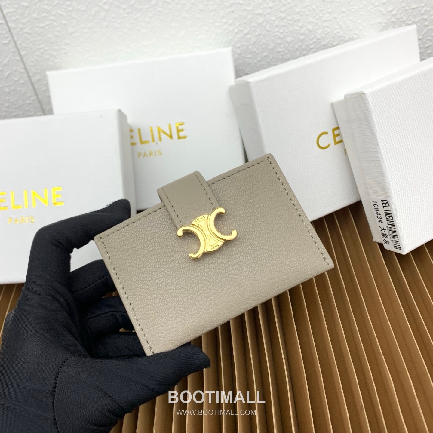 Celine Triomphe Accordion Grained Calfskin Card Holder 셀린느 트리옹프 아코디언 그레인드 카프스킨 카드홀더 10843 11cm 3