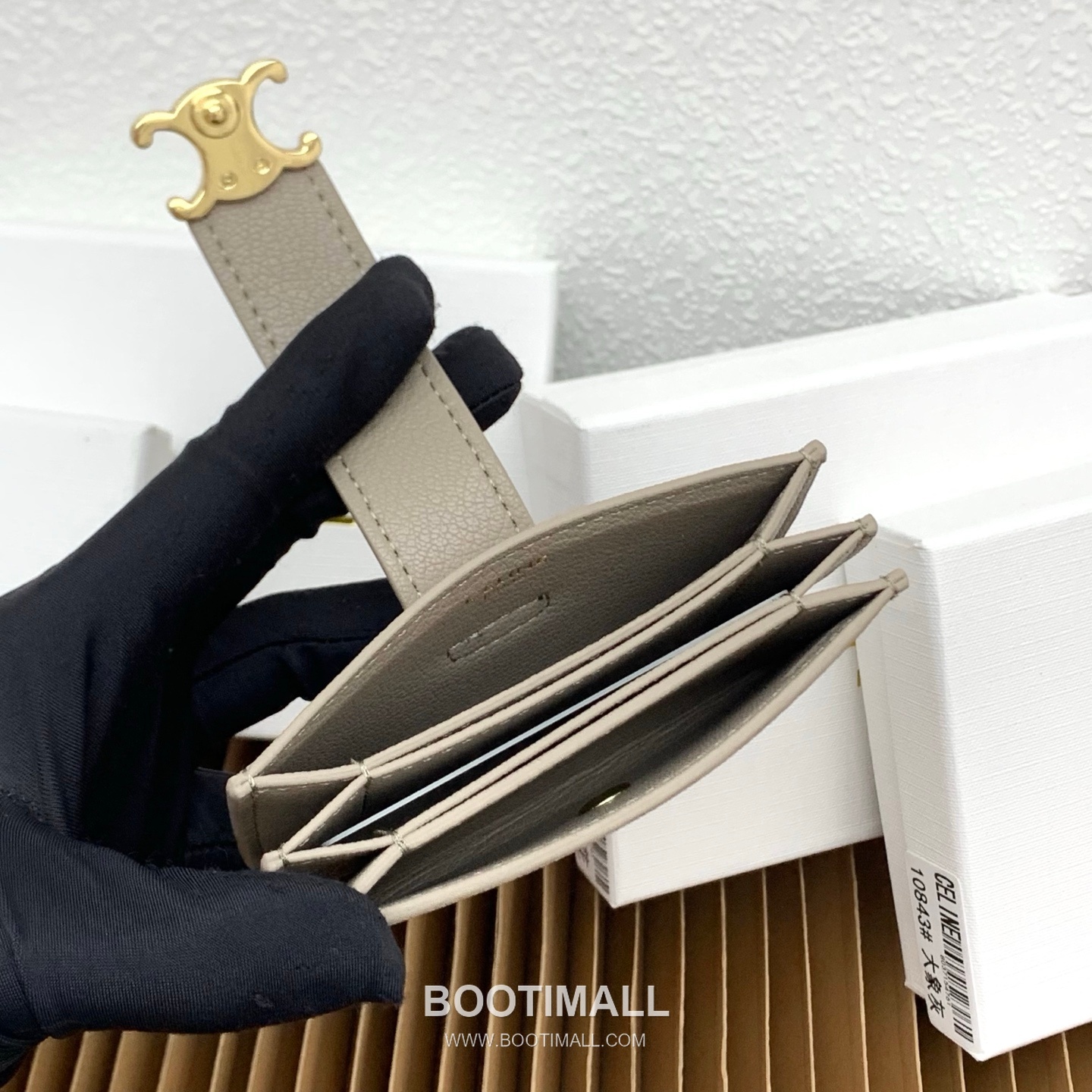 Celine Triomphe Accordion Grained Calfskin Card Holder 셀린느 트리옹프 아코디언 그레인드 카프스킨 카드홀더 10843 11cm 5