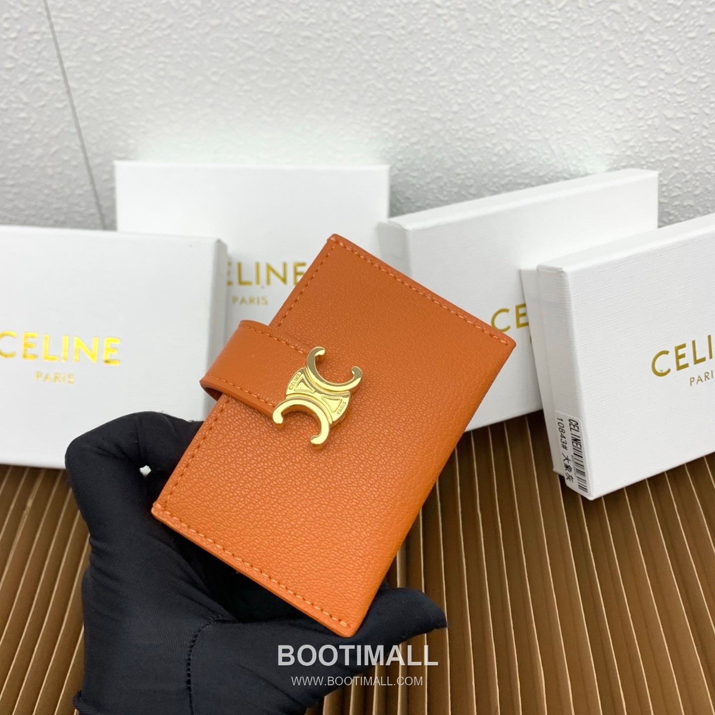 Celine Triomphe Accordion Grained Calfskin Card Holder 셀린느 트리옹프 아코디언 그레인드 카프스킨 카드홀더 10843 11cm 3