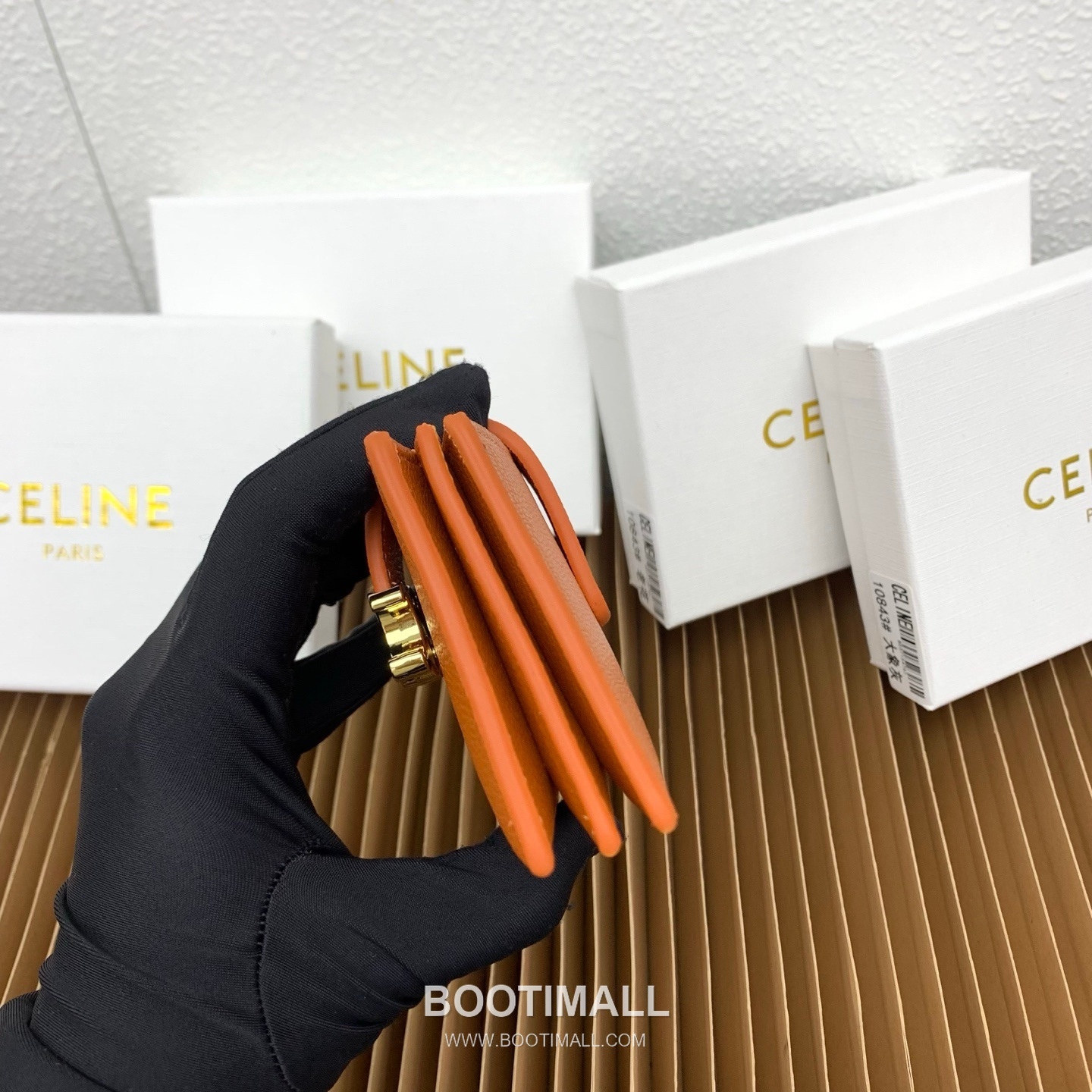 Celine Triomphe Accordion Grained Calfskin Card Holder 셀린느 트리옹프 아코디언 그레인드 카프스킨 카드홀더 10843 11cm 4