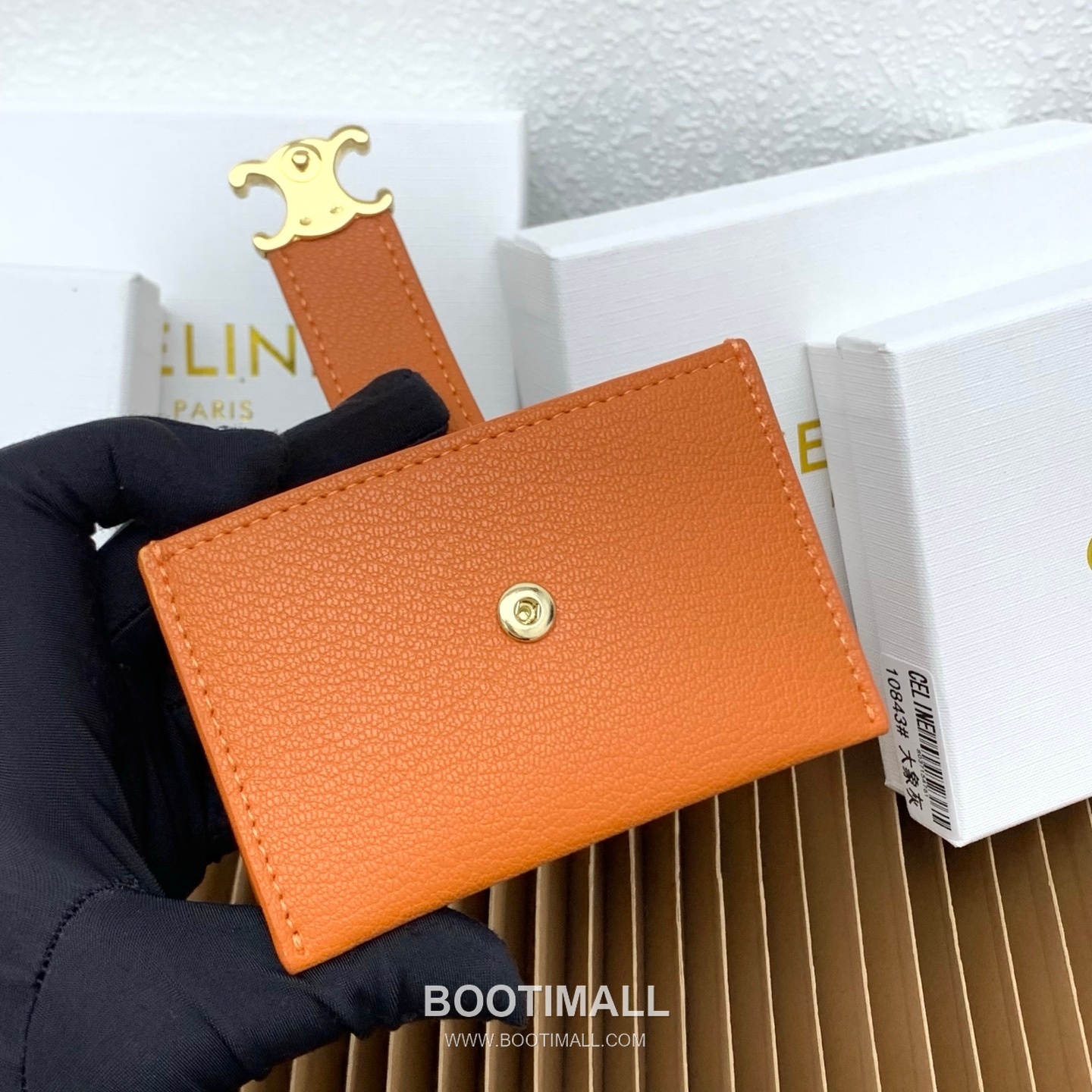 Celine Triomphe Accordion Grained Calfskin Card Holder 셀린느 트리옹프 아코디언 그레인드 카프스킨 카드홀더 10843 11cm 5