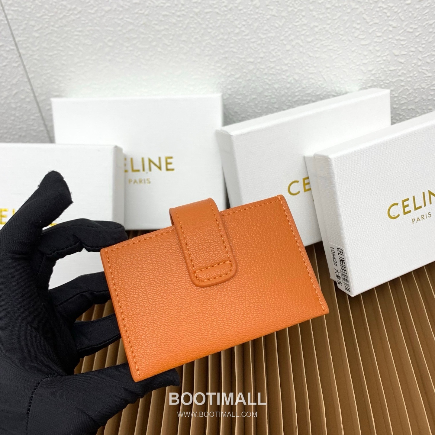 Celine Triomphe Accordion Grained Calfskin Card Holder 셀린느 트리옹프 아코디언 그레인드 카프스킨 카드홀더 10843 11cm 6
