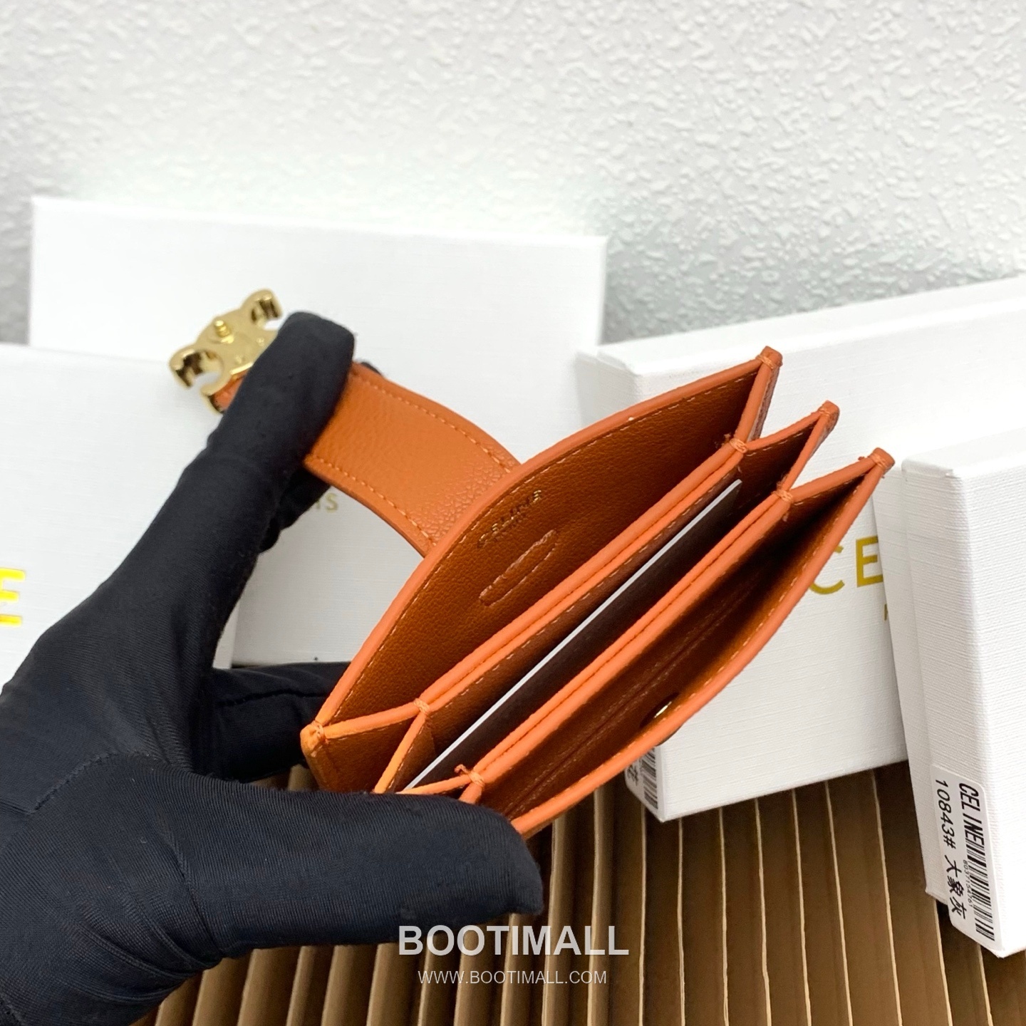 Celine Triomphe Accordion Grained Calfskin Card Holder 셀린느 트리옹프 아코디언 그레인드 카프스킨 카드홀더 10843 11cm 9