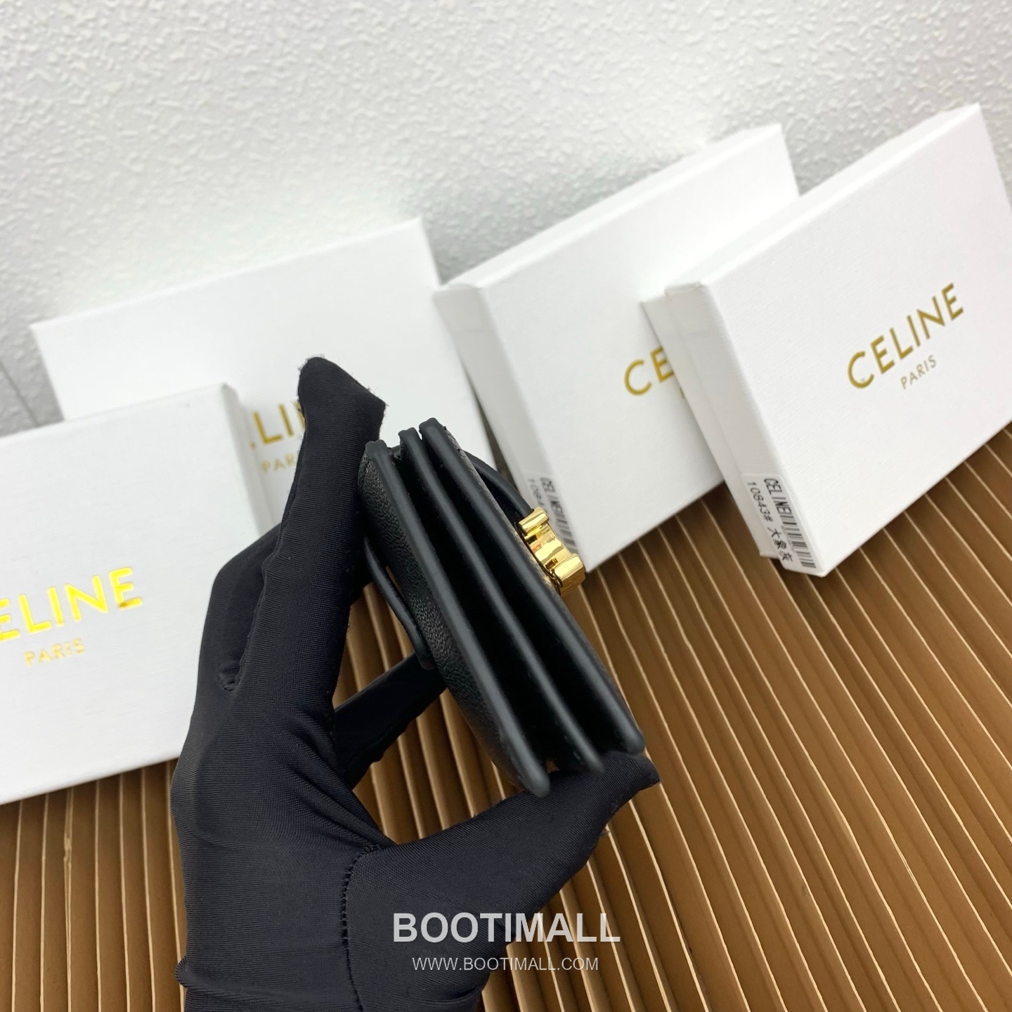 Celine Triomphe Accordion Grained Calfskin Card Holder 셀린느 트리옹프 아코디언 그레인드 카프스킨 카드홀더 10843 11cm 5
