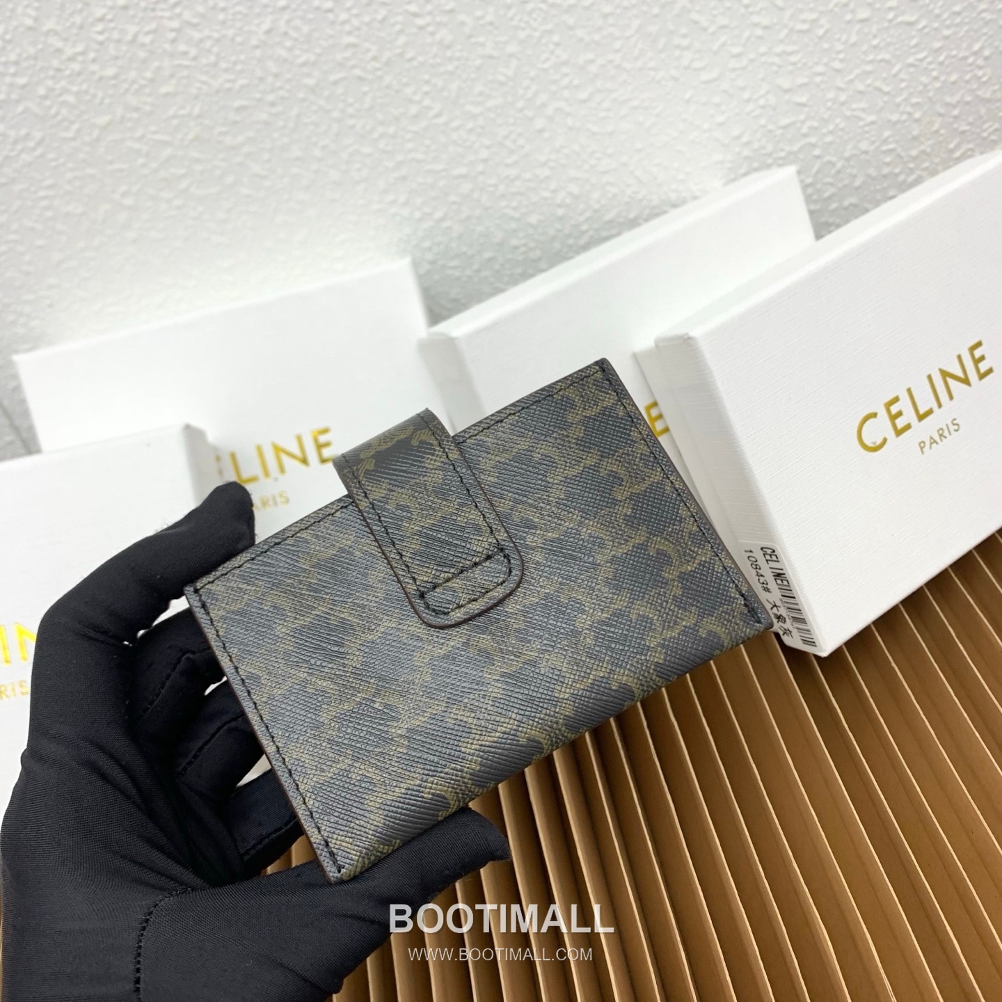 Celine Triomphe Accordion Grained Calfskin Card Holder 셀린느 트리옹프 아코디언 그레인드 카프스킨 카드홀더 10843 11cm 5