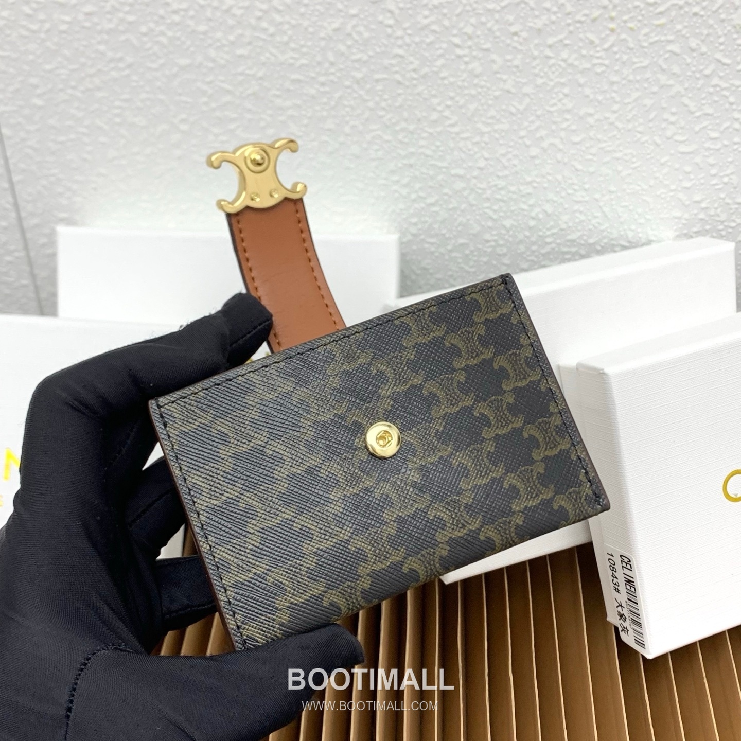 Celine Triomphe Accordion Grained Calfskin Card Holder 셀린느 트리옹프 아코디언 그레인드 카프스킨 카드홀더 10843 11cm 6