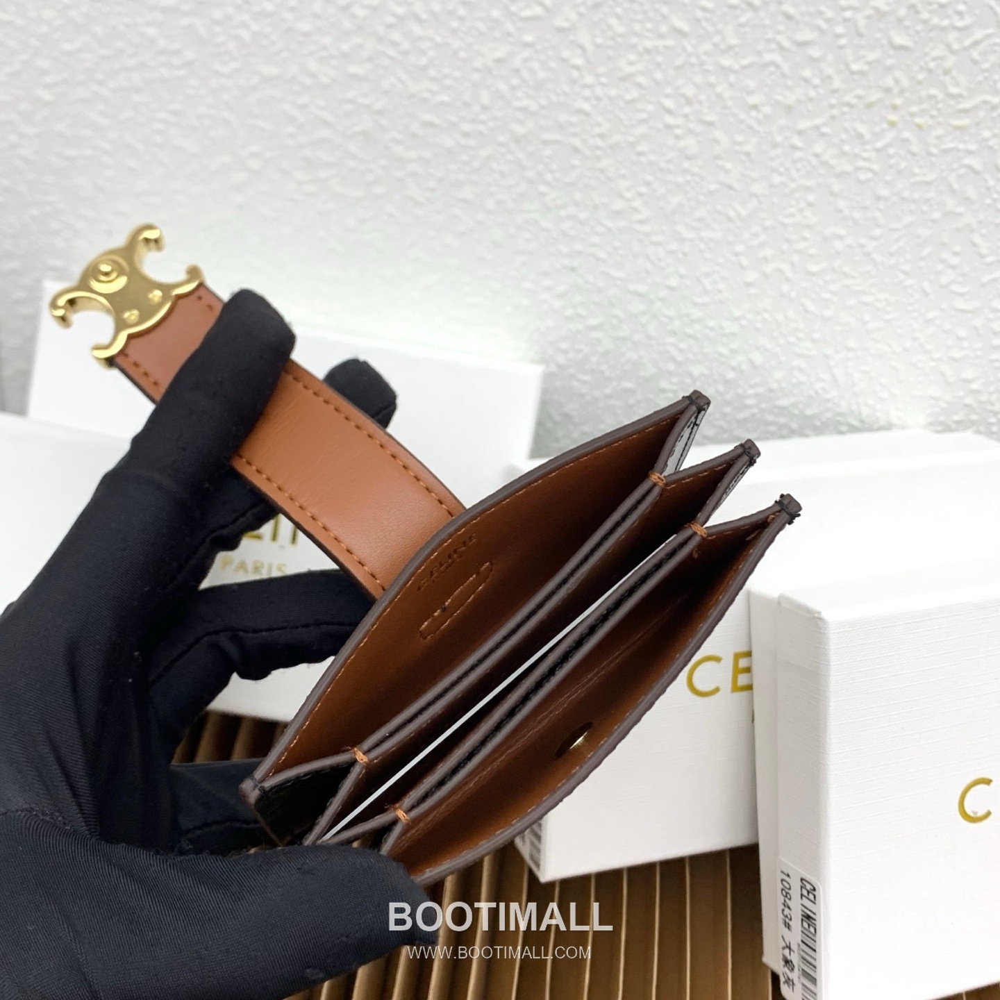 Celine Triomphe Accordion Grained Calfskin Card Holder 셀린느 트리옹프 아코디언 그레인드 카프스킨 카드홀더 10843 11cm 9