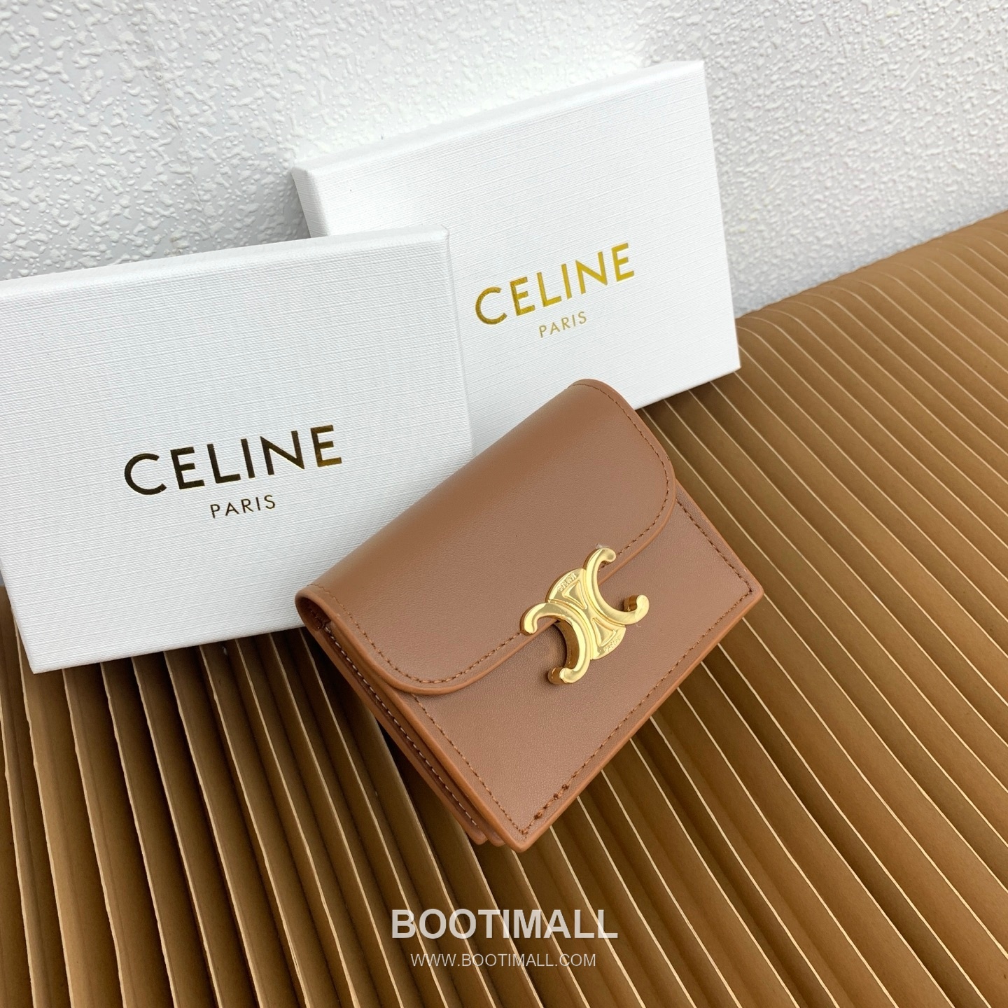 Celine Triomphe Glossy Calfskin Business Card Holder 셀린느 트리옹프 글로시 카프스킨 명함지갑 10062 10.5cm 2