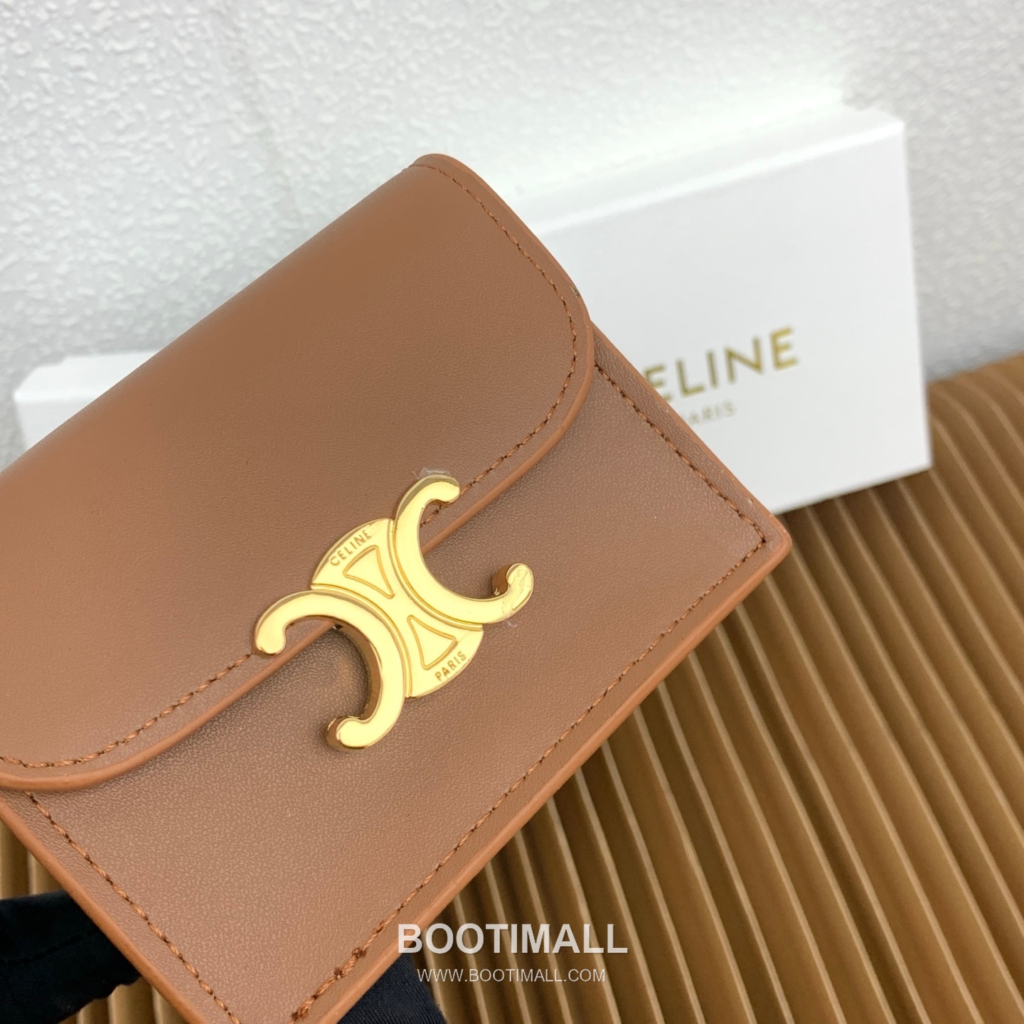 Celine Triomphe Glossy Calfskin Business Card Holder 셀린느 트리옹프 글로시 카프스킨 명함지갑 10062 10.5cm 6