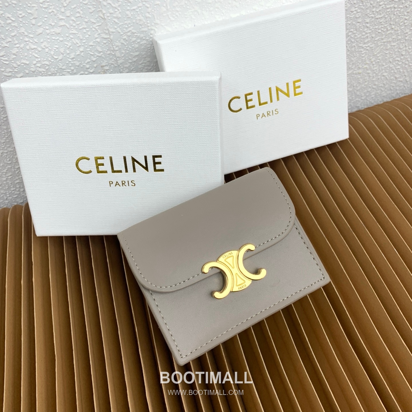 Celine Triomphe Glossy Calfskin Business Card Holder 셀린느 트리옹프 글로시 카프스킨 명함지갑 10062 10.5cm 1