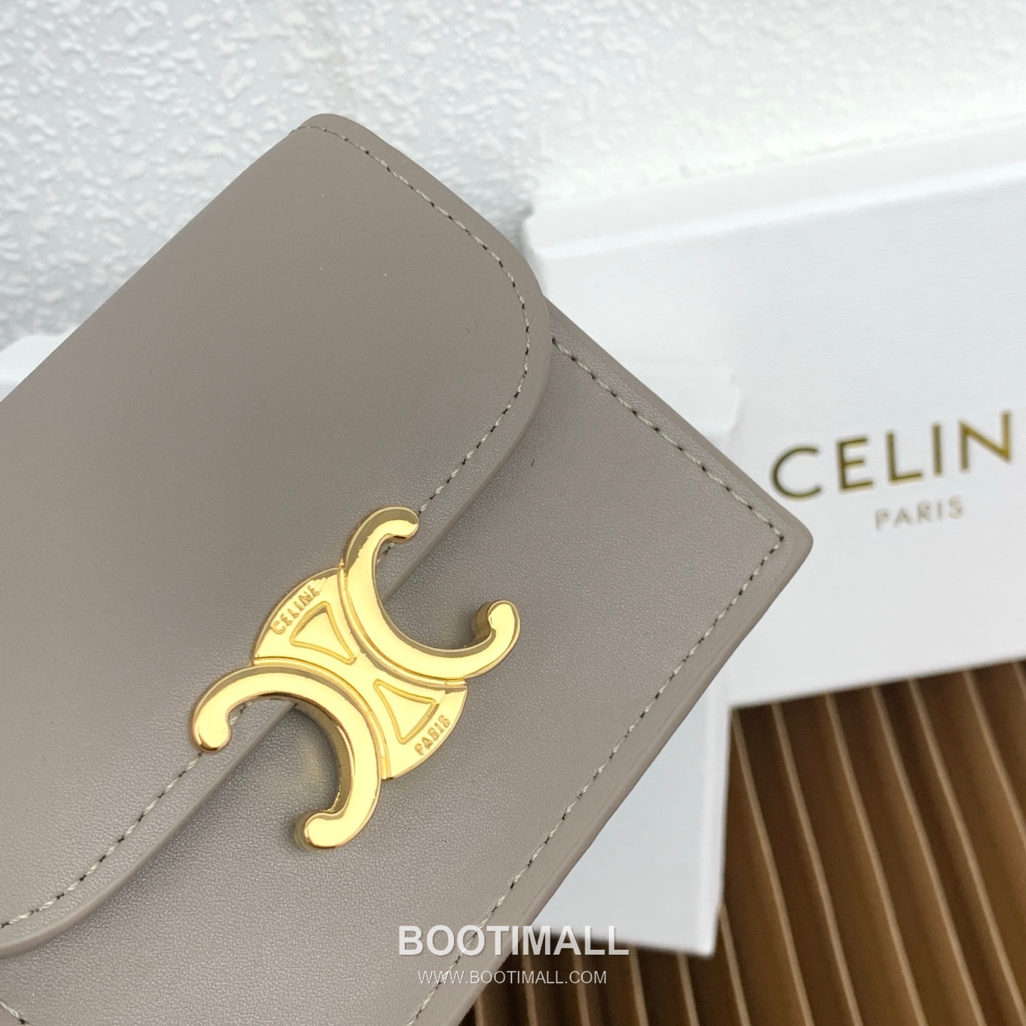 Celine Triomphe Glossy Calfskin Business Card Holder 셀린느 트리옹프 글로시 카프스킨 명함지갑 10062 10.5cm 5