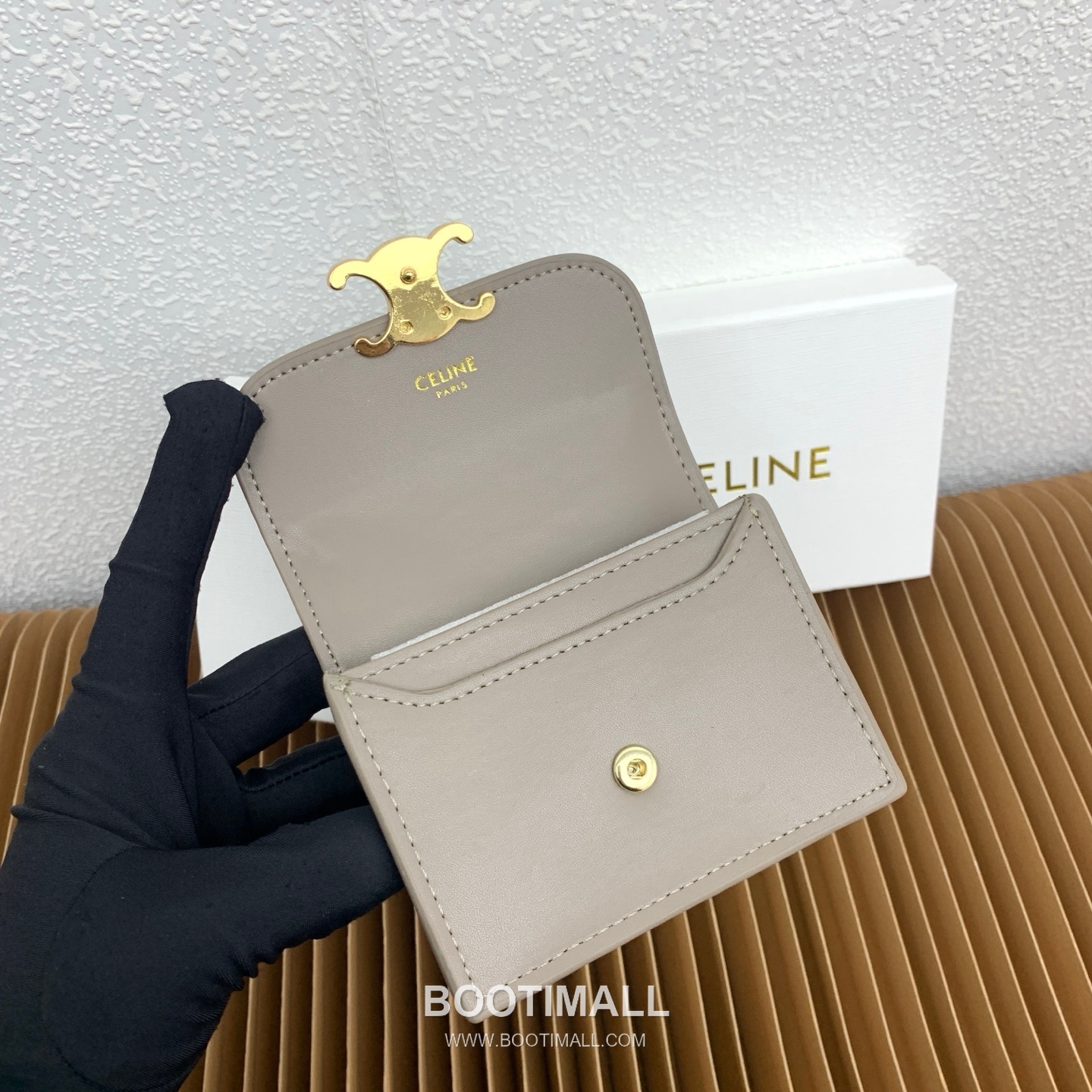 Celine Triomphe Glossy Calfskin Business Card Holder 셀린느 트리옹프 글로시 카프스킨 명함지갑 10062 10.5cm 7