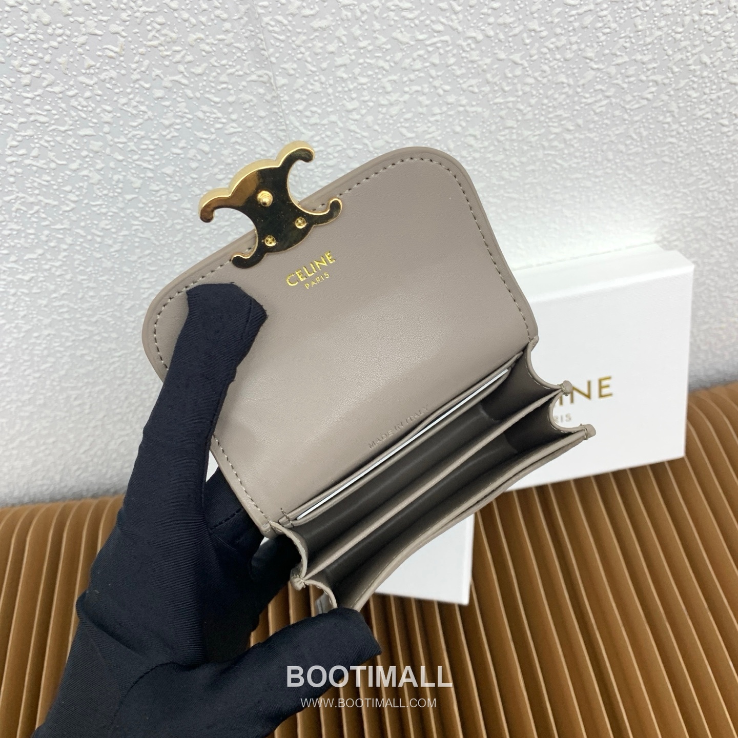 Celine Triomphe Glossy Calfskin Business Card Holder 셀린느 트리옹프 글로시 카프스킨 명함지갑 10062 10.5cm 8