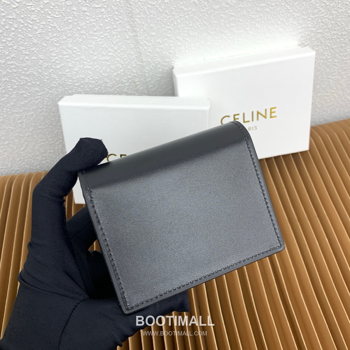 Celine Triomphe Glossy Calfskin Business Card Holder 셀린느 트리옹프 글로시 카프스킨 명함지갑 10062 10.5cm 4
