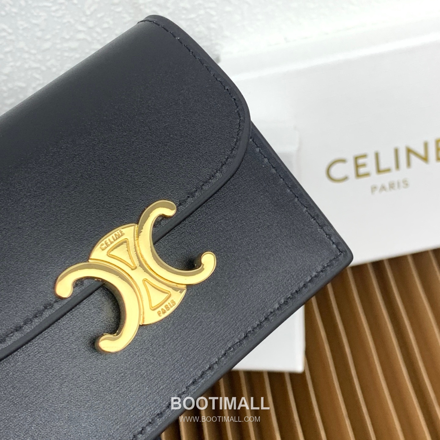 Celine Triomphe Glossy Calfskin Business Card Holder 셀린느 트리옹프 글로시 카프스킨 명함지갑 10062 10.5cm 6