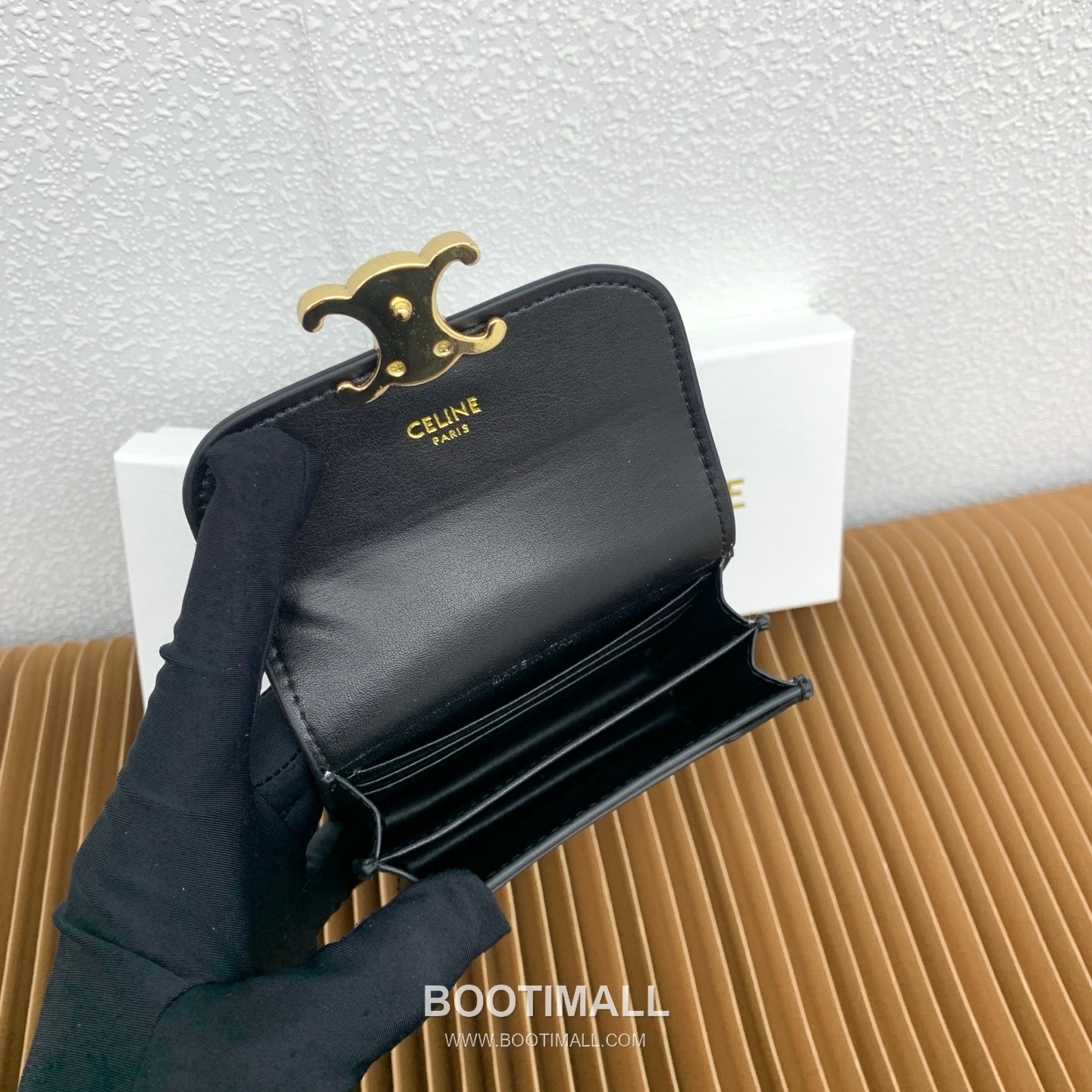 Celine Triomphe Glossy Calfskin Business Card Holder 셀린느 트리옹프 글로시 카프스킨 명함지갑 10062 10.5cm 8