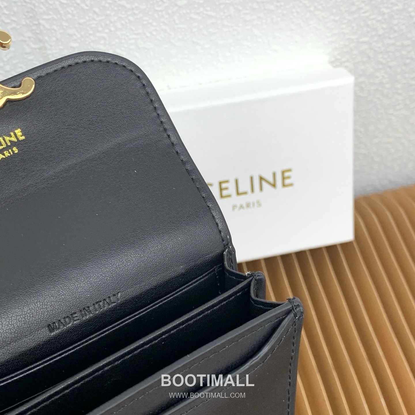 Celine Triomphe Glossy Calfskin Business Card Holder 셀린느 트리옹프 글로시 카프스킨 명함지갑 10062 10.5cm 9