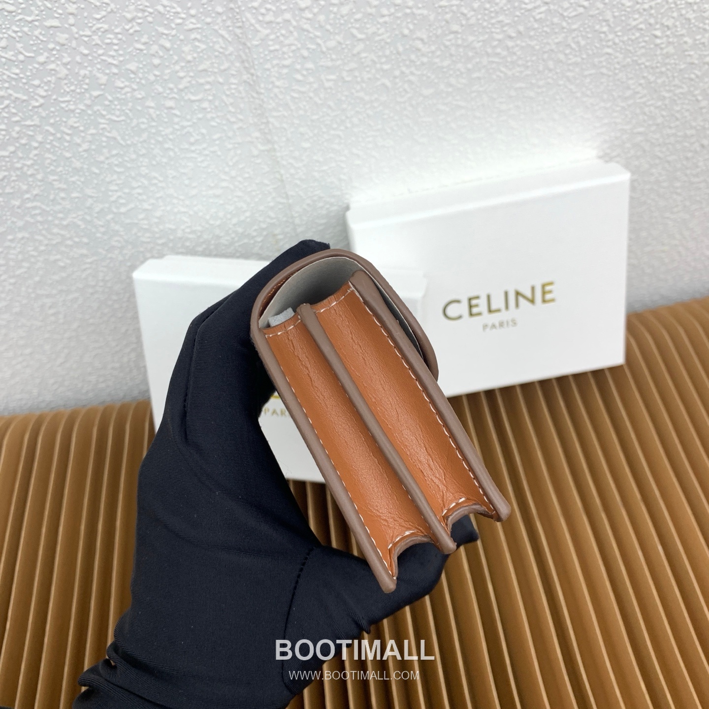 Celine Triomphe Canvas Lambskin Trim Business Card Holder 셀린느 트리옹프 캔버스 램스킨 트림 명함지갑 10062 10.5cm 5