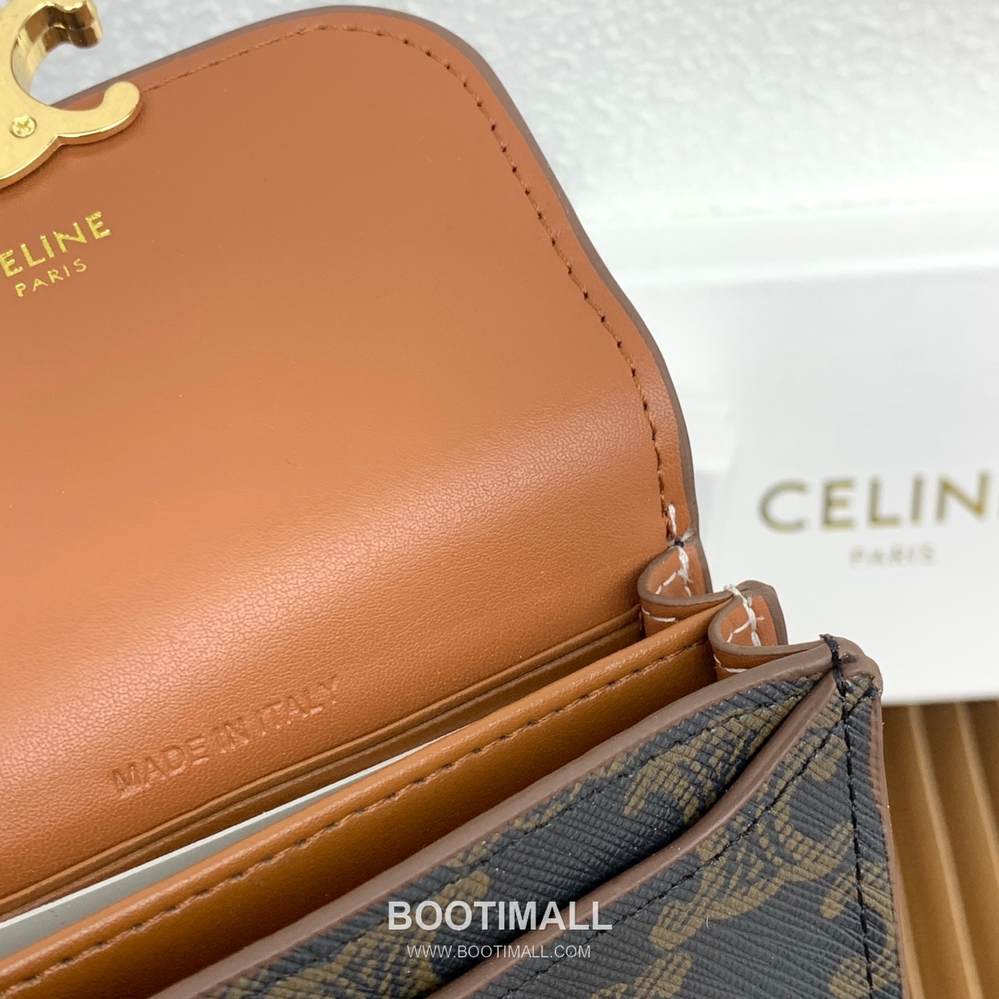 Celine Triomphe Canvas Lambskin Trim Business Card Holder 셀린느 트리옹프 캔버스 램스킨 트림 명함지갑 10062 10.5cm 8