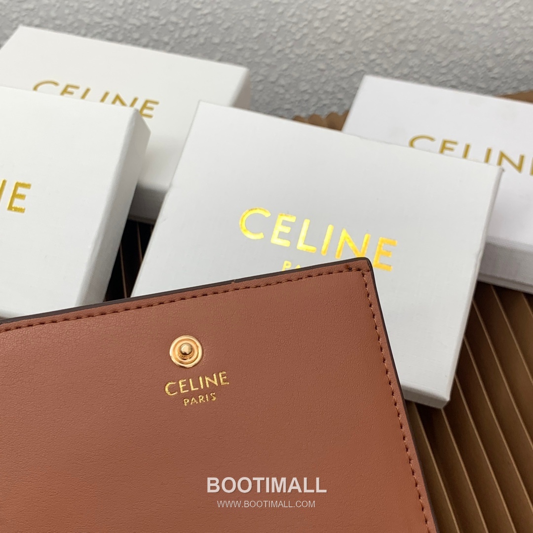 Celine Triomphe Canvas Calfskin Trim Business Card Holder 셀린느 트리옹프 캔버스 카프스킨 트림 명함지갑 10123 9cm 8