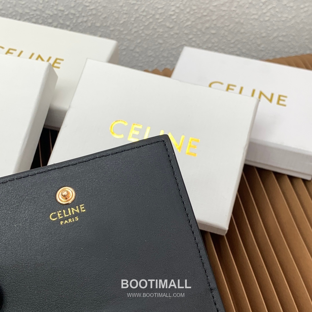 Celine Triomphe Canvas Calfskin Trim Business Card Holder 셀린느 트리옹프 캔버스 카프스킨 트림 명함지갑 10123 9cm 8