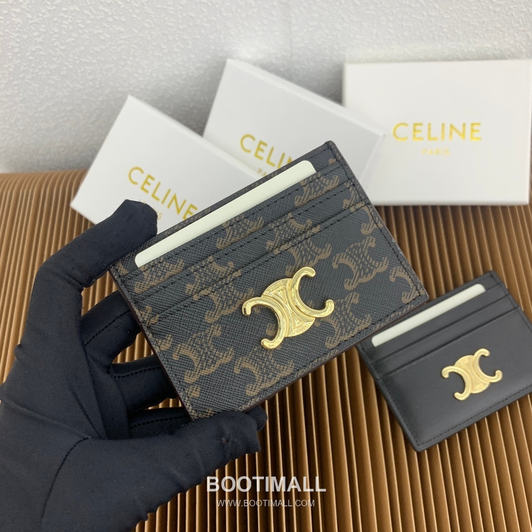 Celine Triomphe Canvas Card Holder 셀린느 트리옹프 캔버스 카드홀더 10832 11cm 1