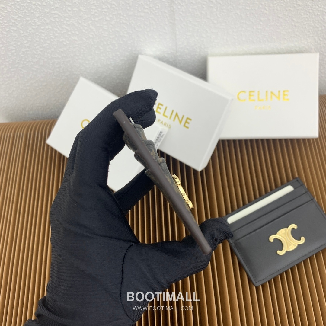 Celine Triomphe Canvas Card Holder 셀린느 트리옹프 캔버스 카드홀더 10832 11cm 3