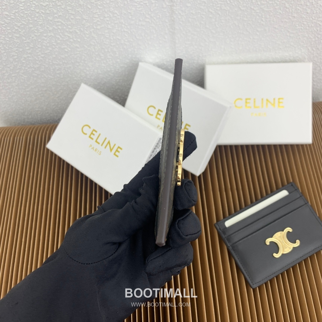 Celine Triomphe Canvas Card Holder 셀린느 트리옹프 캔버스 카드홀더 10832 11cm 4