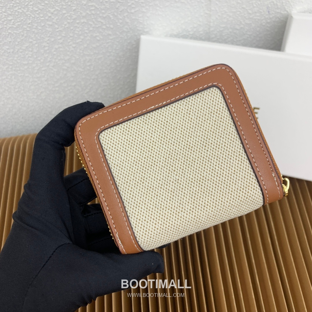 Celine Triomphe Cuir Compact Zipped Wallet 셀린느 트리옹프 퀴르 컴팩트 지퍼 지갑 10533 10.5cm 4