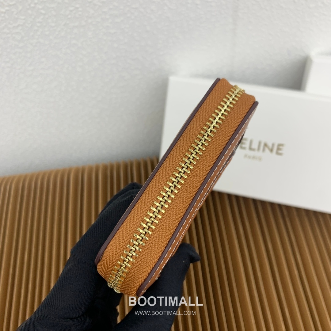 Celine Triomphe Cuir Compact Zipped Wallet 셀린느 트리옹프 퀴르 컴팩트 지퍼 지갑 10533 10.5cm 6