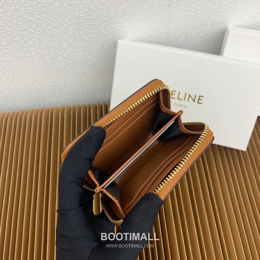 Celine Triomphe Cuir Compact Zipped Wallet 셀린느 트리옹프 퀴르 컴팩트 지퍼 지갑 10533 10.5cm 8