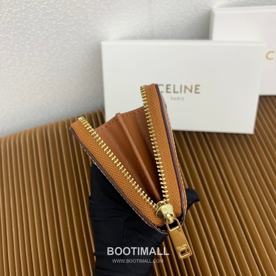 Celine Triomphe Cuir Compact Zipped Wallet 셀린느 트리옹프 퀴르 컴팩트 지퍼 지갑 10533 10.5cm 9