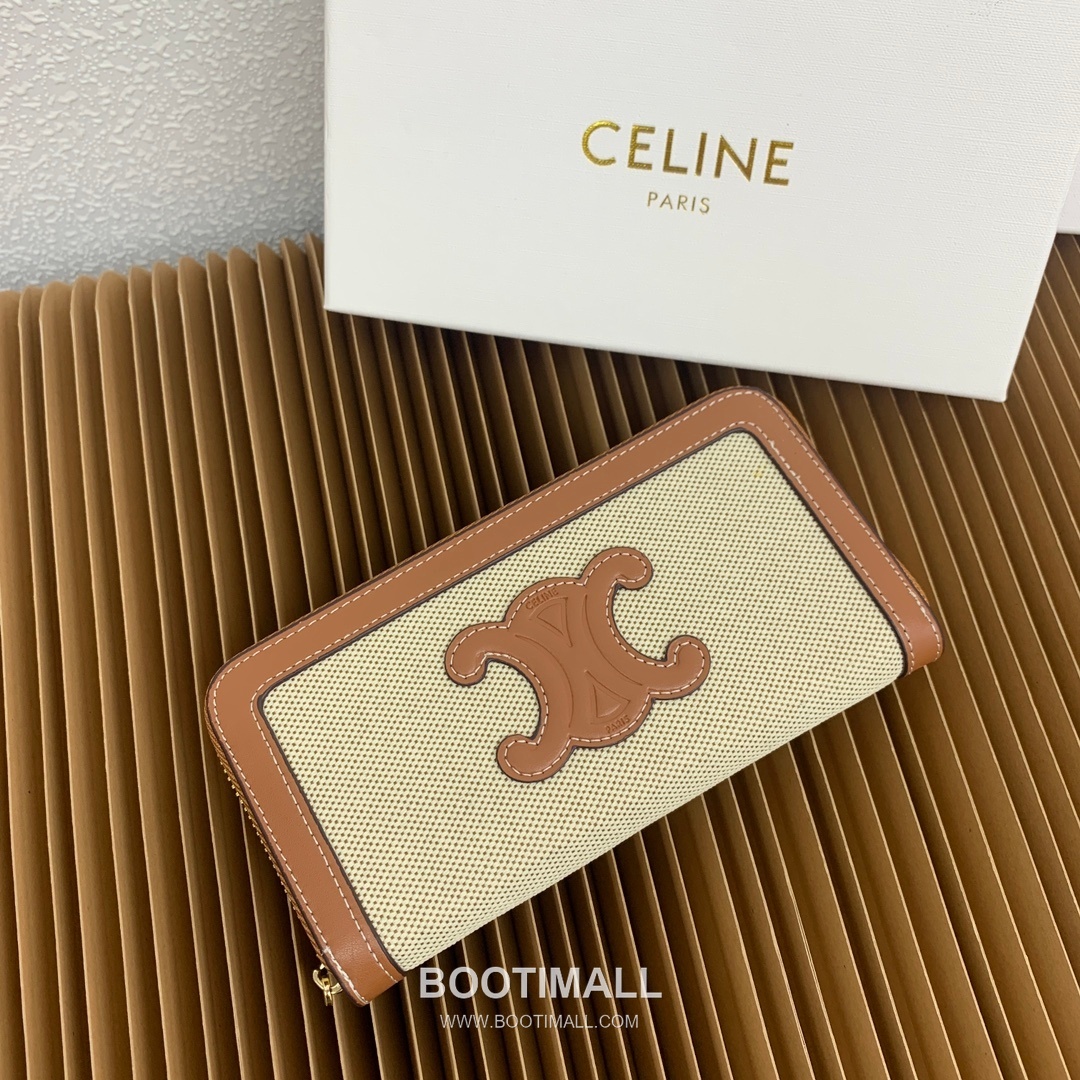 Celine Triomphe Cuir Large Zipped Wallet 셀린느 트리옹프 퀴르 라지 지퍼 지갑 10543 19cm 1