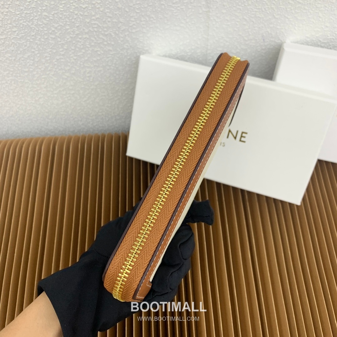 Celine Triomphe Cuir Large Zipped Wallet 셀린느 트리옹프 퀴르 라지 지퍼 지갑 10543 19cm 5