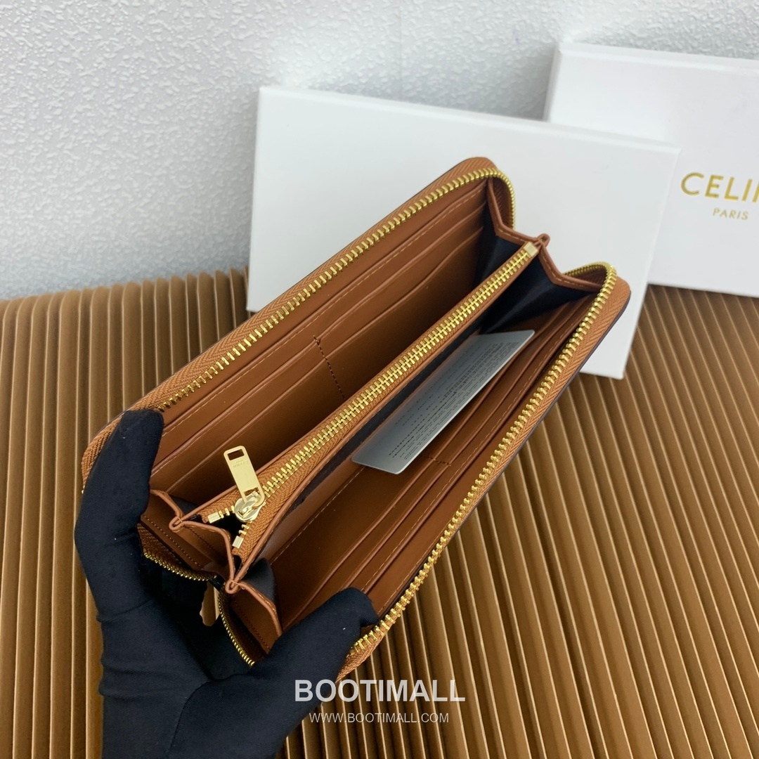 Celine Triomphe Cuir Large Zipped Wallet 셀린느 트리옹프 퀴르 라지 지퍼 지갑 10543 19cm 8