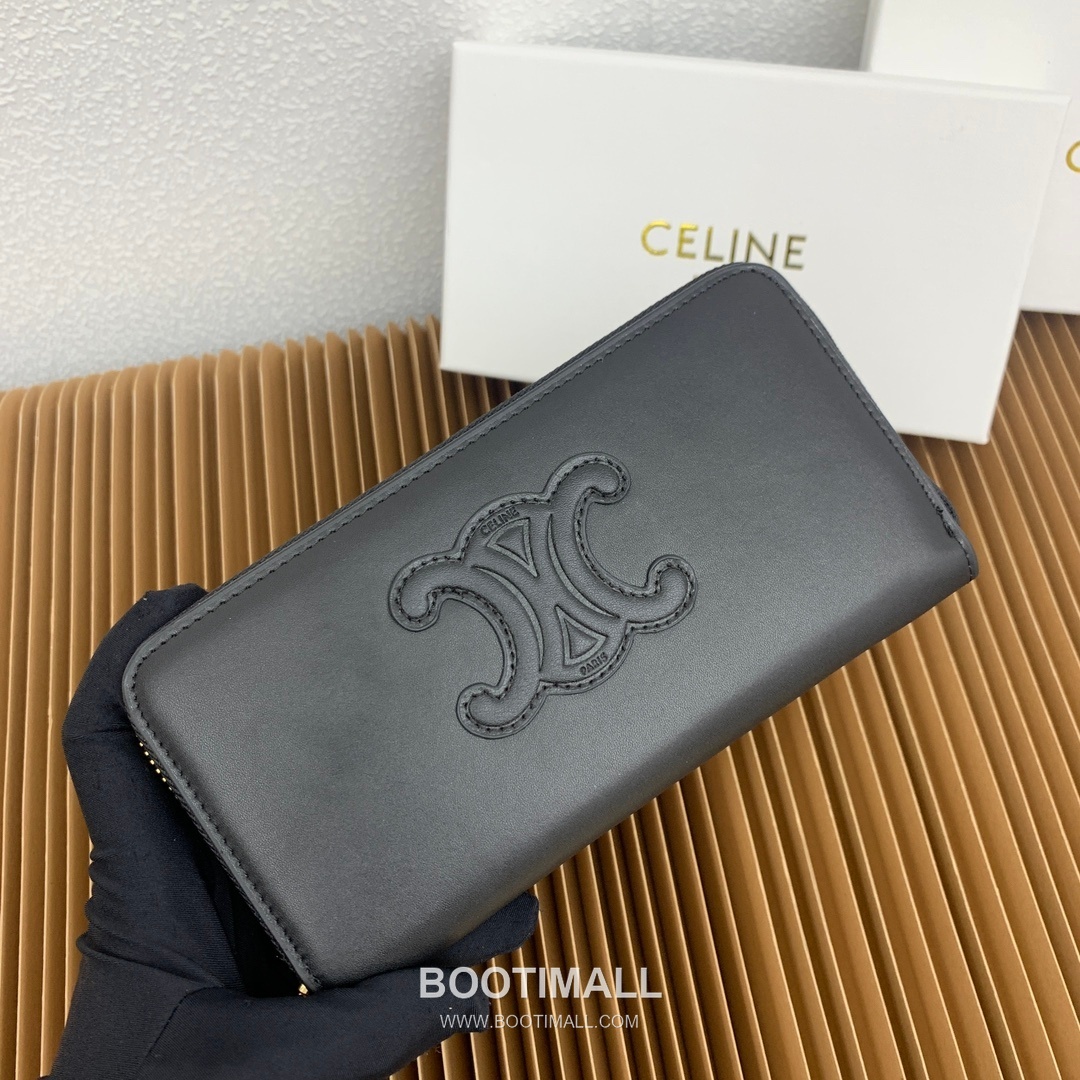Celine Triomphe Cuir Smooth Calfskin Large Zipped Wallet 셀린느 트리옹프 퀴르 스무스 카프스킨 라지 지퍼 지갑 10543 19cm 1
