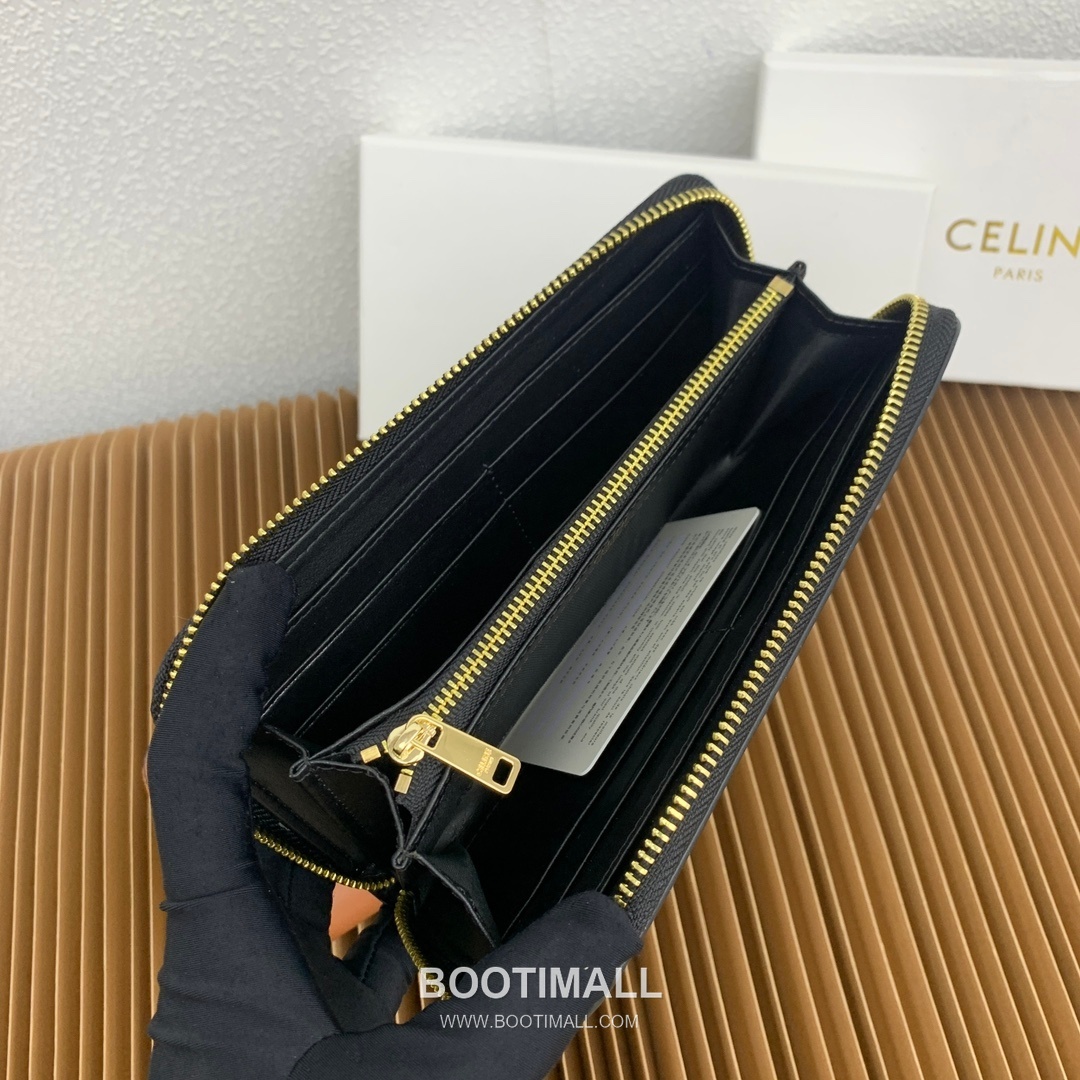 Celine Triomphe Cuir Smooth Calfskin Large Zipped Wallet 셀린느 트리옹프 퀴르 스무스 카프스킨 라지 지퍼 지갑 10543 19cm 6