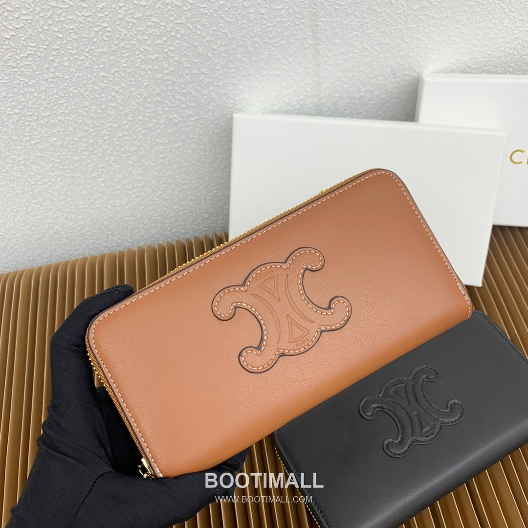 Celine Triomphe Cuir Smooth Calfskin Large Zipped Wallet 셀린느 트리옹프 퀴르 스무스 카프스킨 라지 지퍼 지갑 10543 19cm 1
