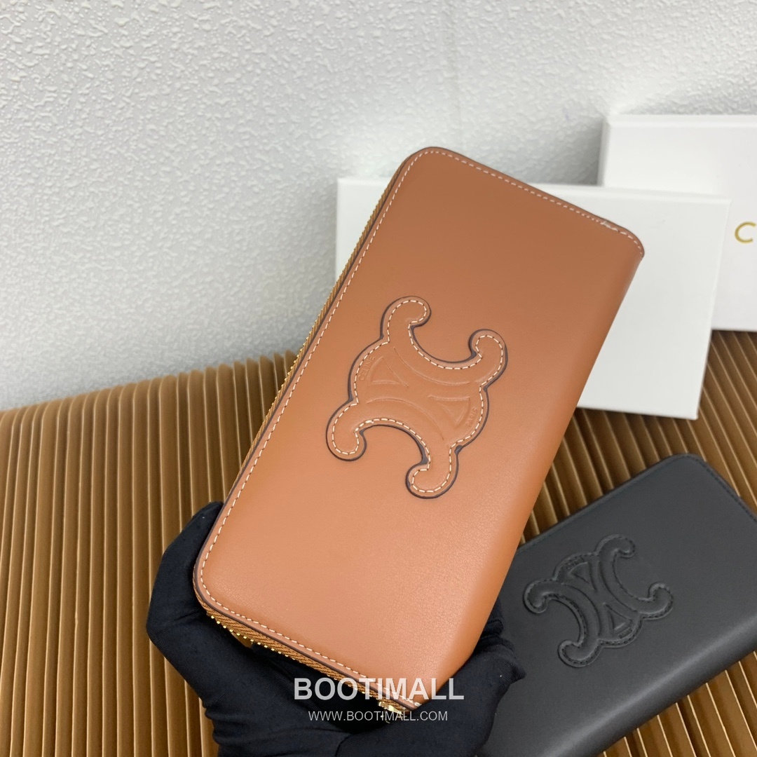 Celine Triomphe Cuir Smooth Calfskin Large Zipped Wallet 셀린느 트리옹프 퀴르 스무스 카프스킨 라지 지퍼 지갑 10543 19cm 2