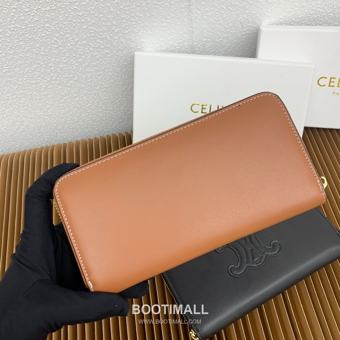 Celine Triomphe Cuir Smooth Calfskin Large Zipped Wallet 셀린느 트리옹프 퀴르 스무스 카프스킨 라지 지퍼 지갑 10543 19cm 3