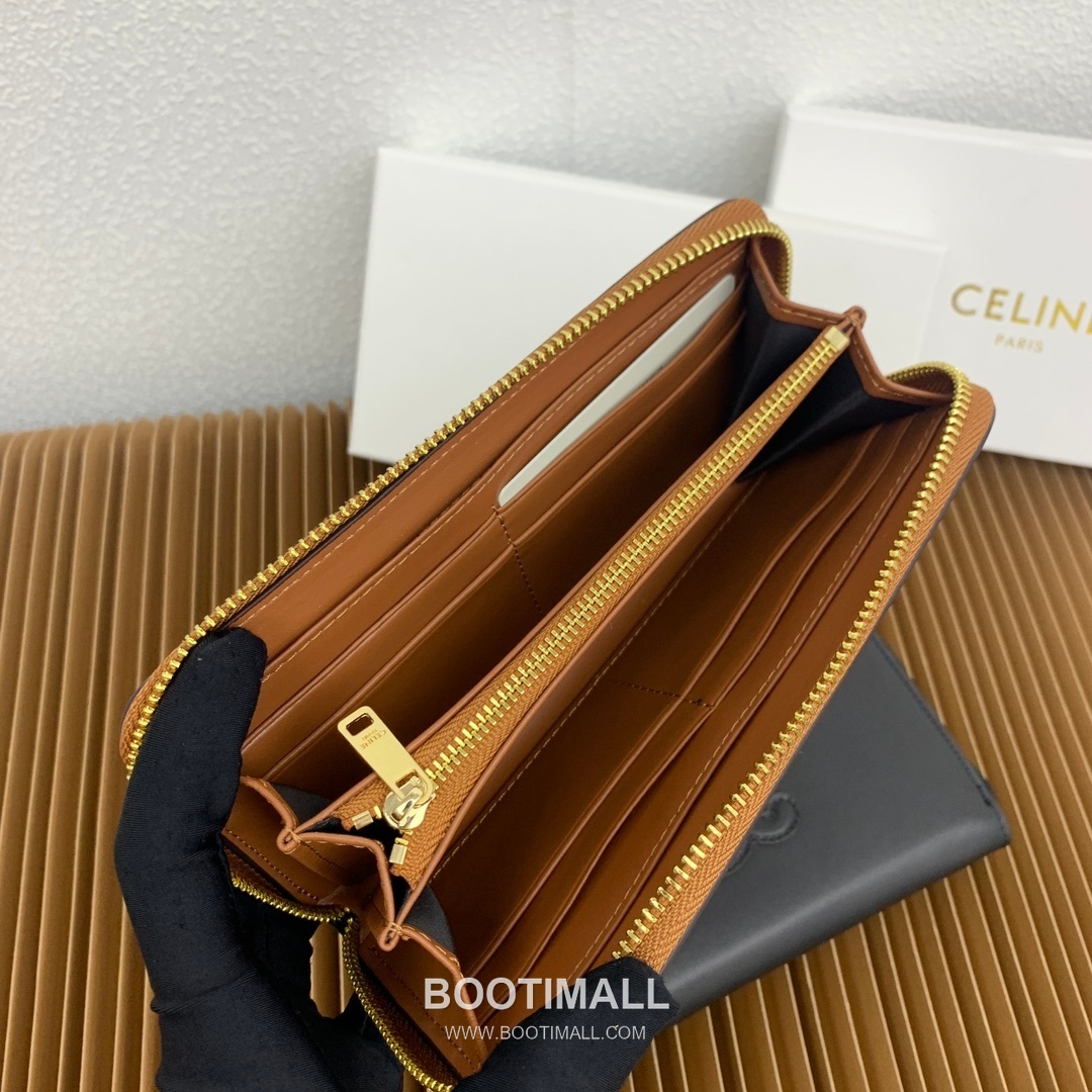 Celine Triomphe Cuir Smooth Calfskin Large Zipped Wallet 셀린느 트리옹프 퀴르 스무스 카프스킨 라지 지퍼 지갑 10543 19cm 6