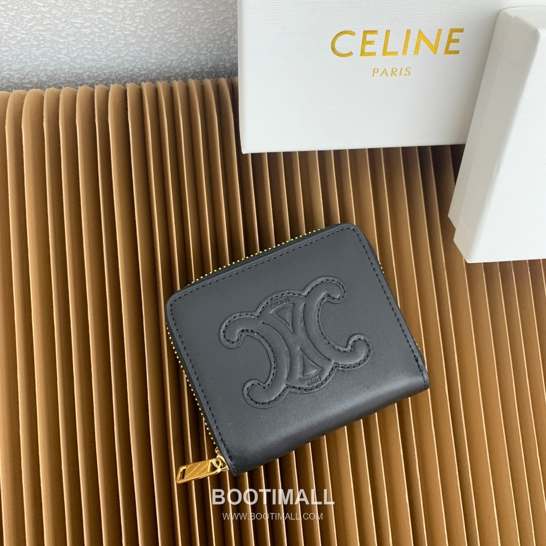 Celine Triomphe Cuir Smooth Calfskin Compact Zipped Wallet 셀린느 트리옹프 퀴르 스무스 카프스킨 컴팩트 지퍼 지갑 10533 10.5cm 1