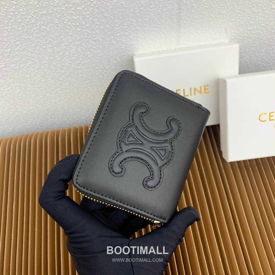 Celine Triomphe Cuir Smooth Calfskin Compact Zipped Wallet 셀린느 트리옹프 퀴르 스무스 카프스킨 컴팩트 지퍼 지갑 10533 10.5cm 3