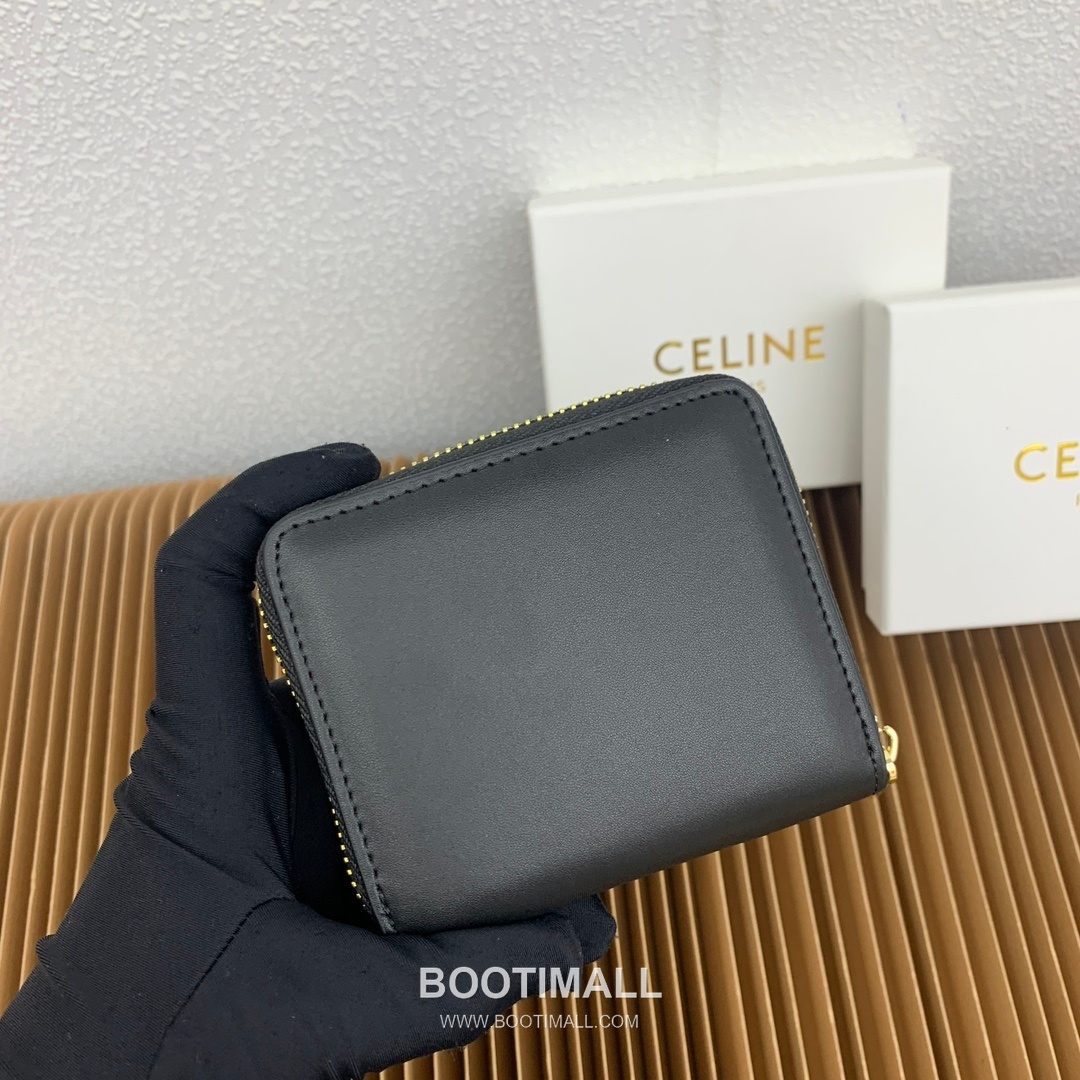 Celine Triomphe Cuir Smooth Calfskin Compact Zipped Wallet 셀린느 트리옹프 퀴르 스무스 카프스킨 컴팩트 지퍼 지갑 10533 10.5cm 4